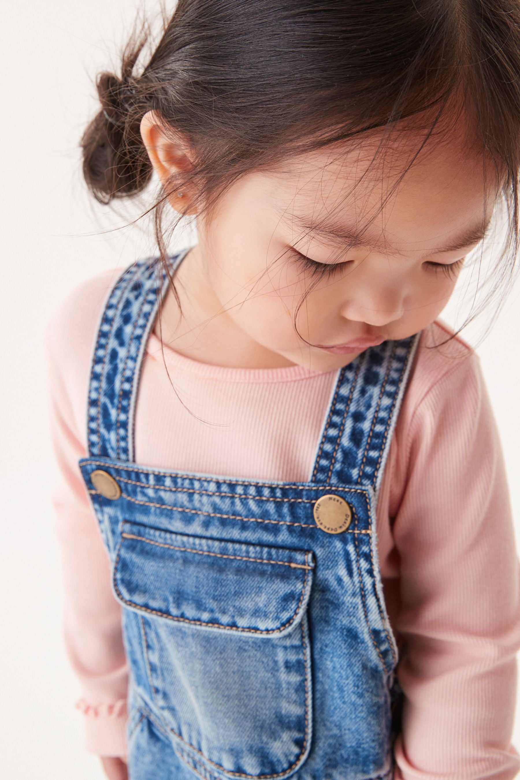 Blue Acid Wash Denim Pinafore (3mths-7yrs)