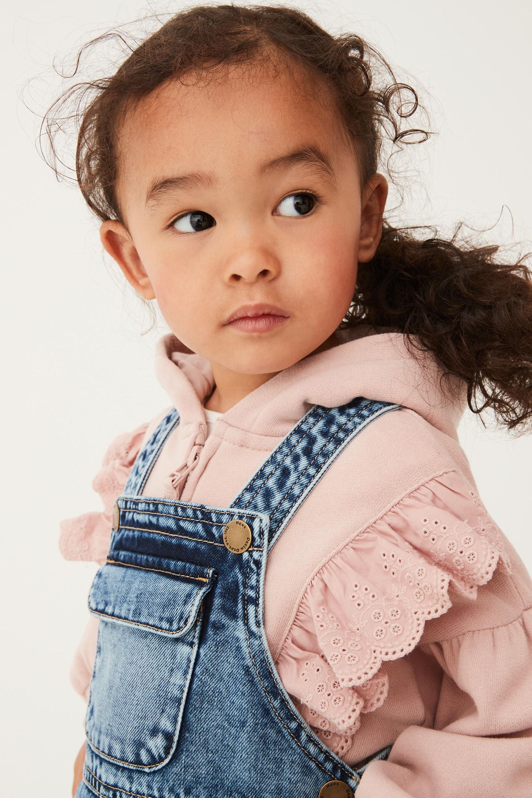 Blue Acid Wash Denim Pinafore (3mths-7yrs)