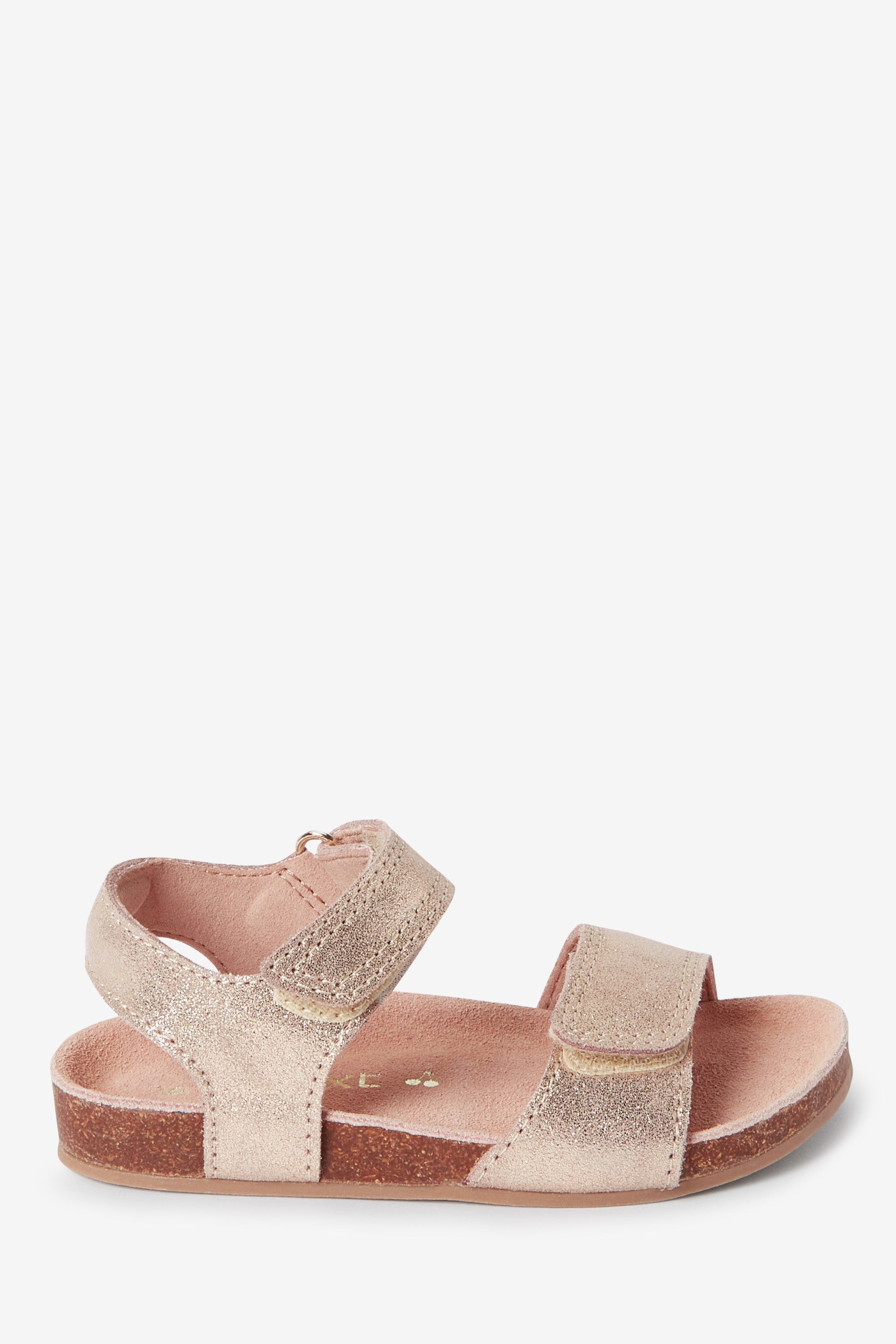 Gold Leather Wide Fit (G) Corkbed Sandals