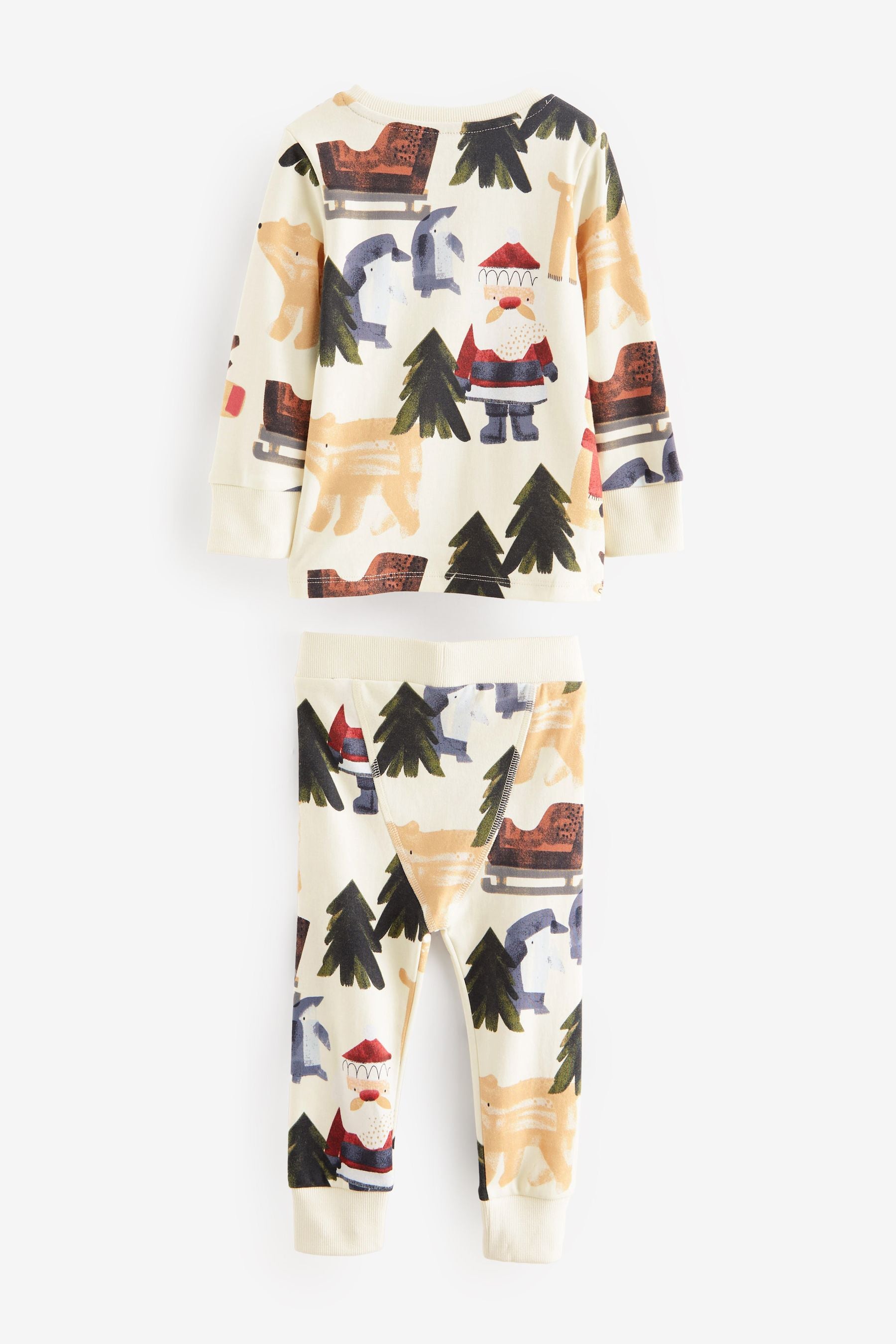 Cream Woodland Christmas Snuggle Pyjamas (9mths-10yrs)