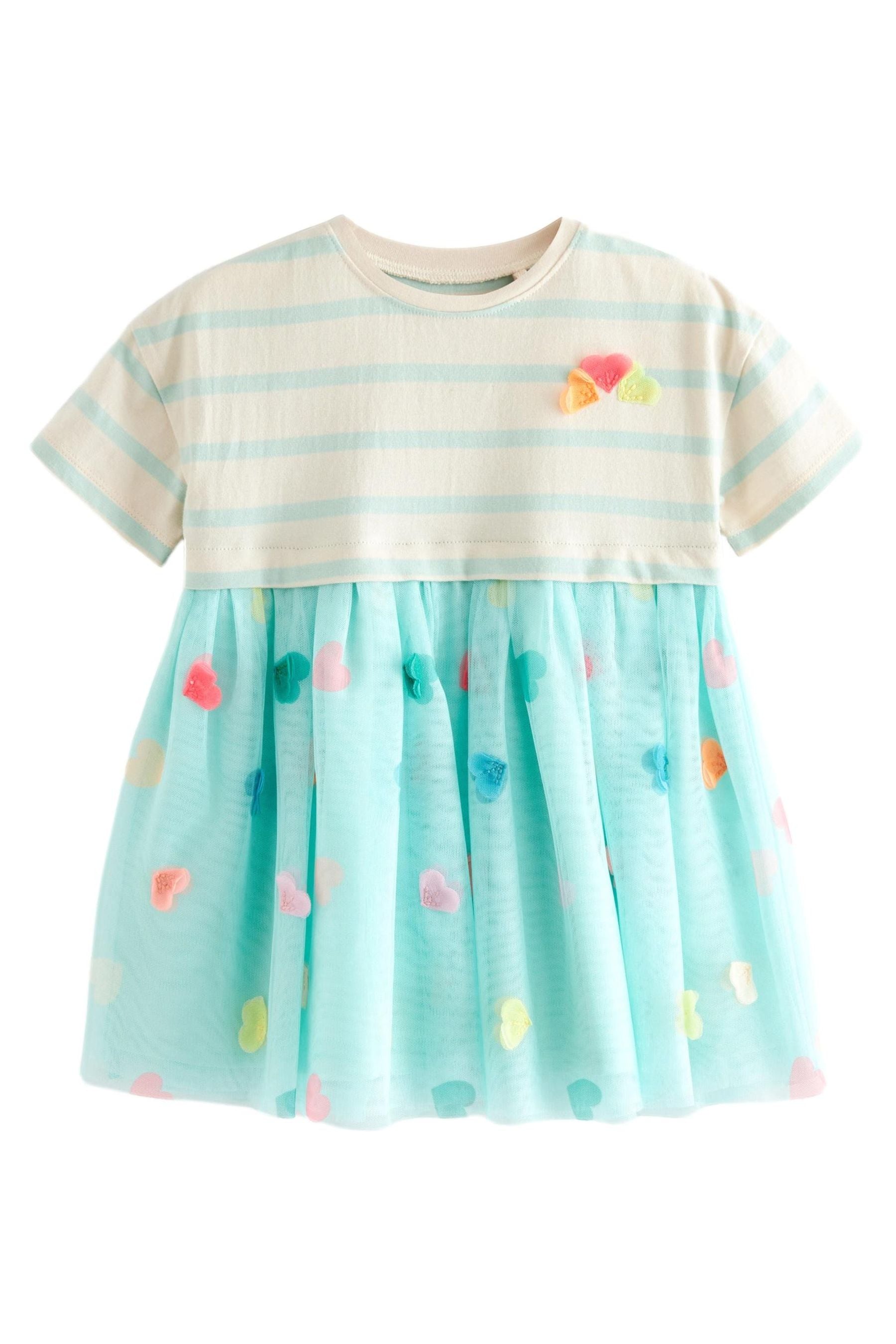 Blue Short Sleeve Tutu Dress (3mths-7yrs)