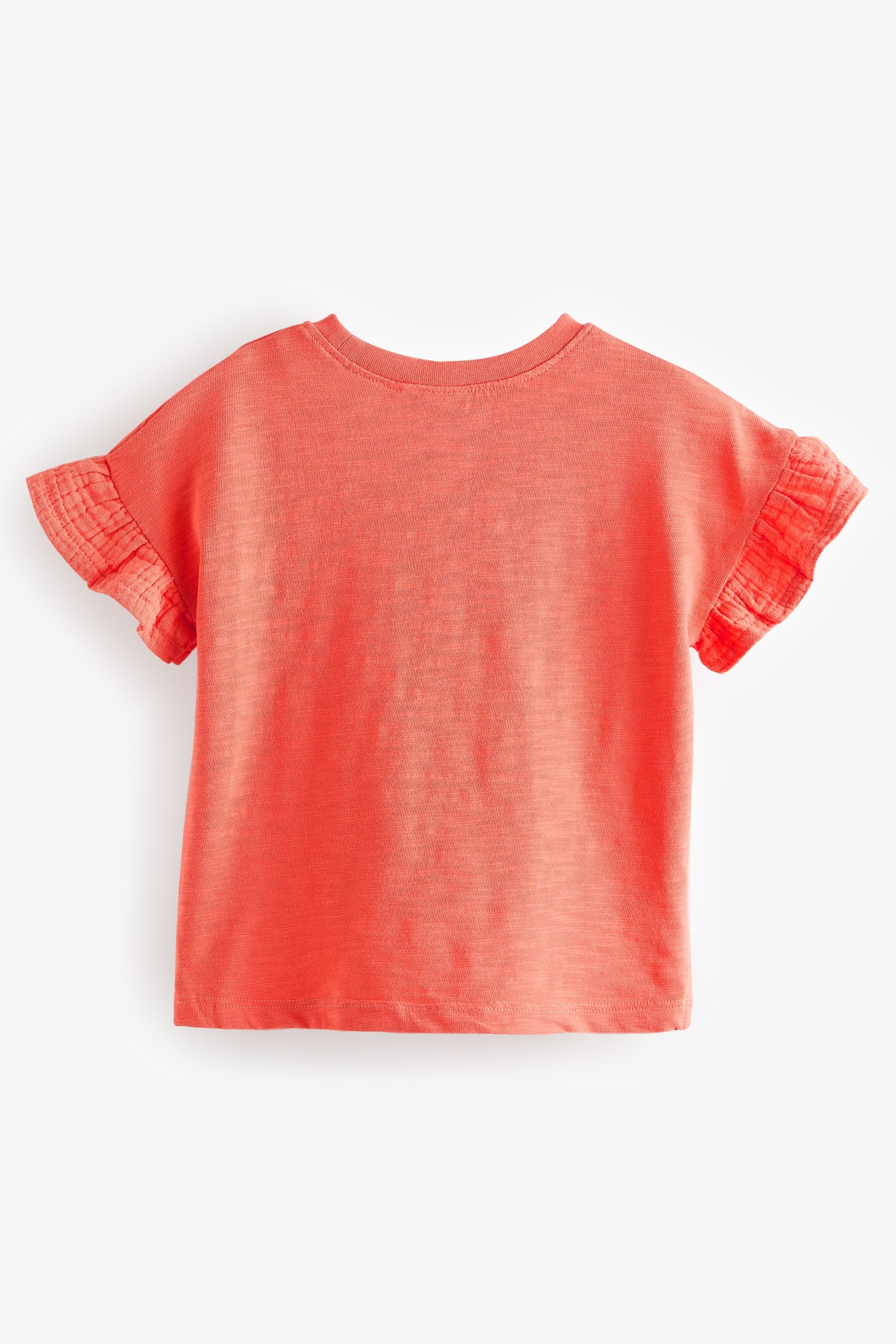 Coral Pink Crochet Butterfly T-Shirt (3mths-7yrs)