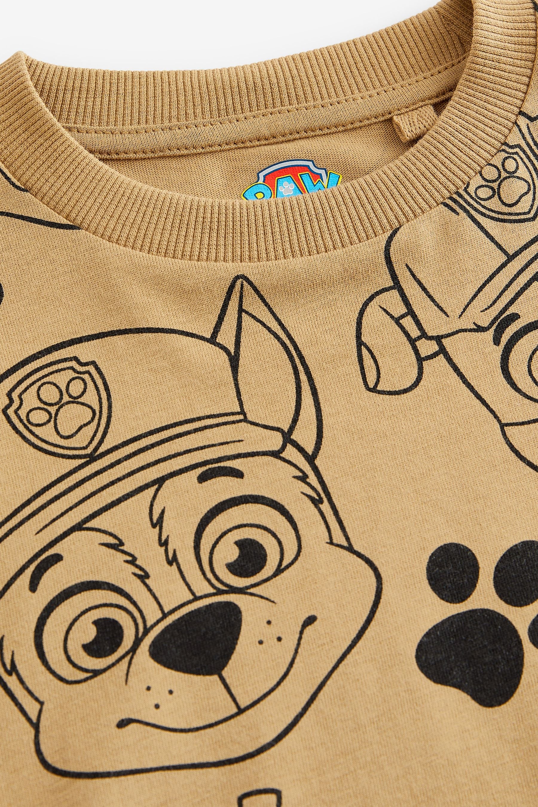 Tan Brown PAW Patrol All-Over-Printed License T-Shirt (3mths-8yrs)