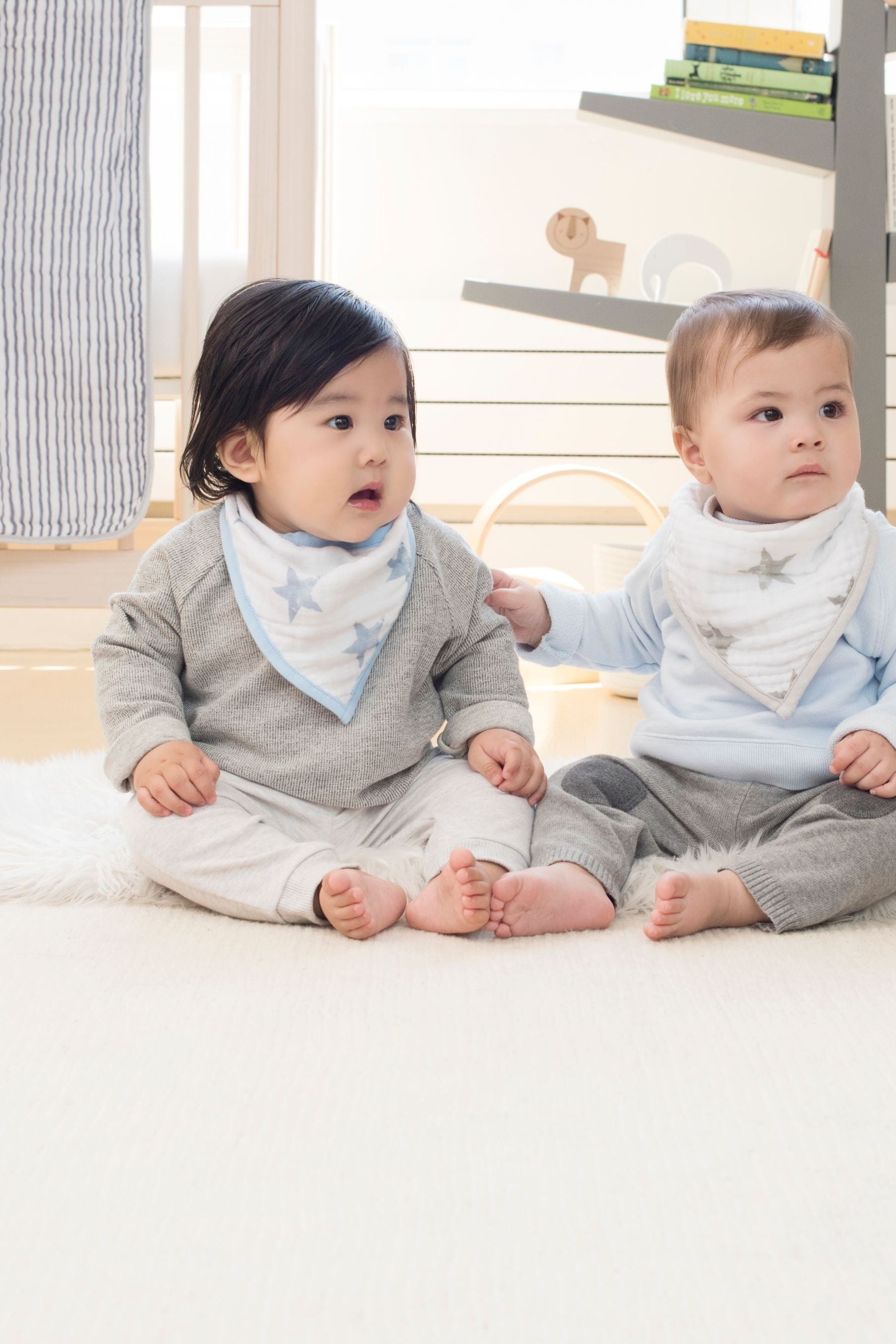 aden + anais Essentials Grey Bandana Bibs Two Pack