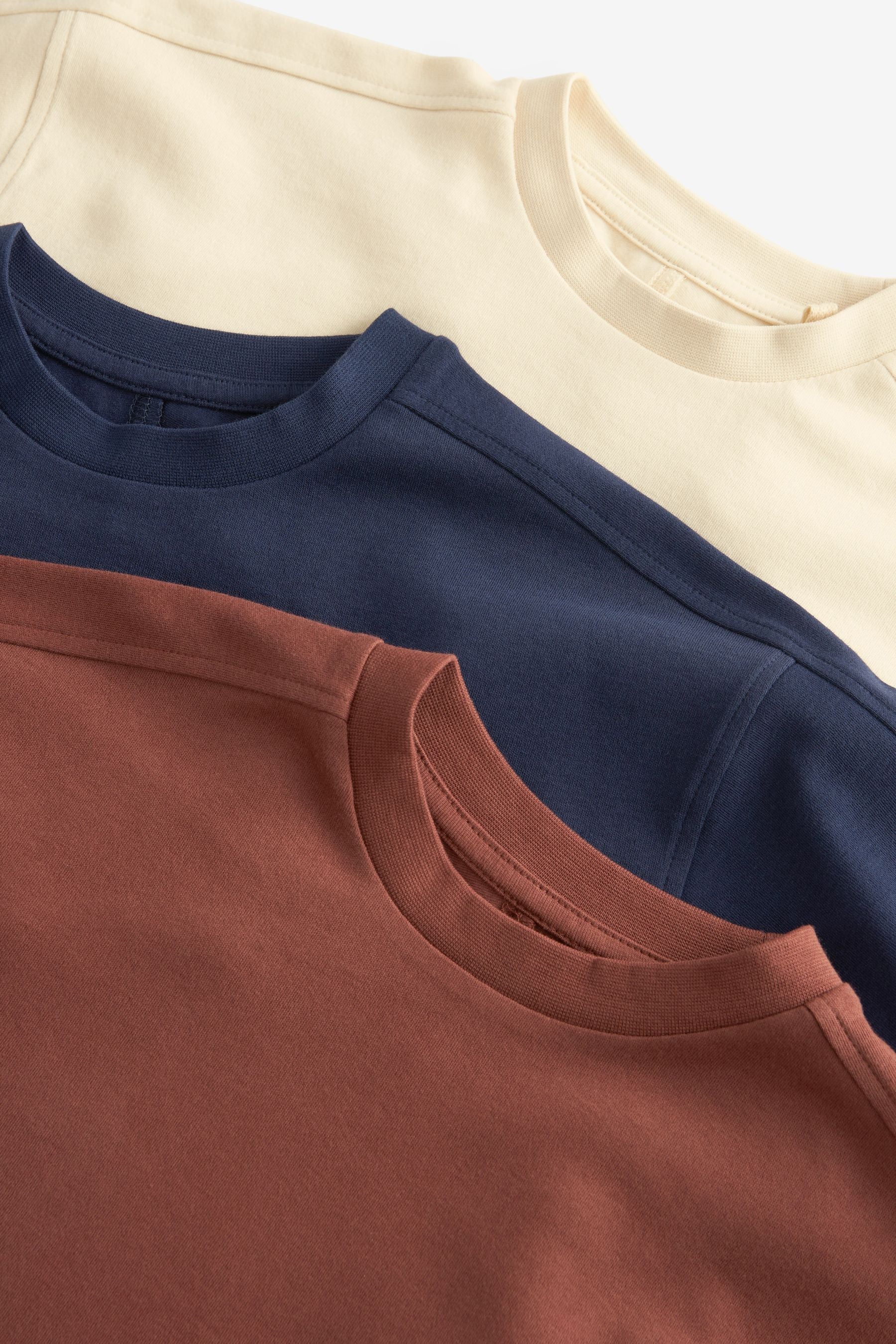 Berry/Navy Blue/Cream Oversized T-Shirts 3 Pack (3-16yrs)