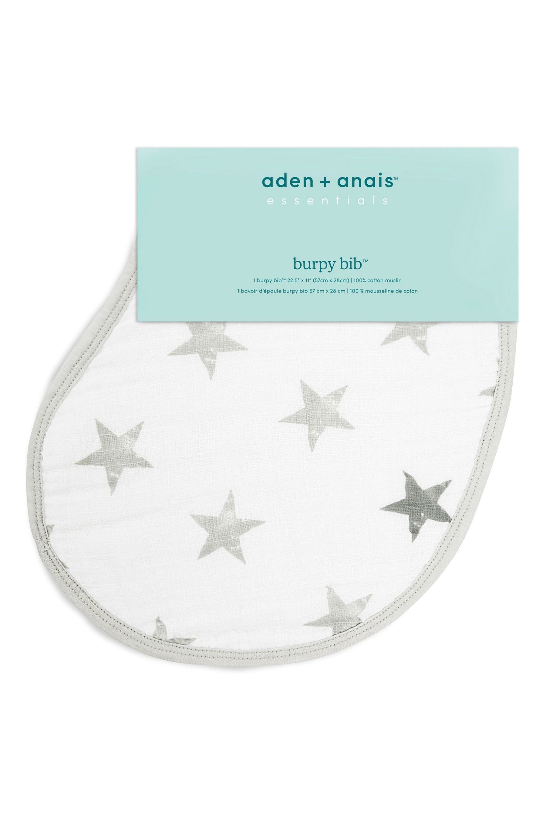 aden + anais Essentials Grey Burpy Bib