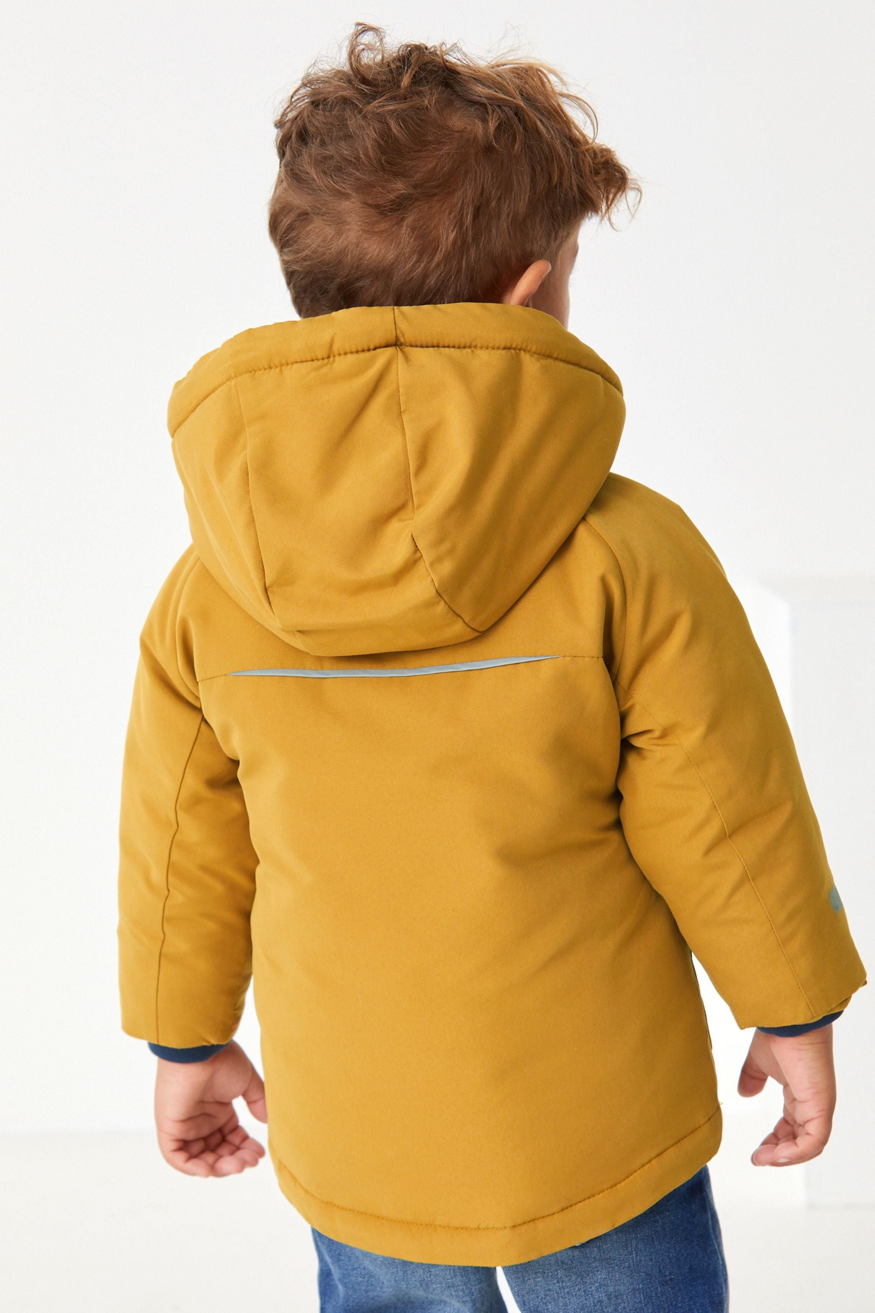 Ochre Yellow Shower Resistant Parka Coat (3mths-7yrs)