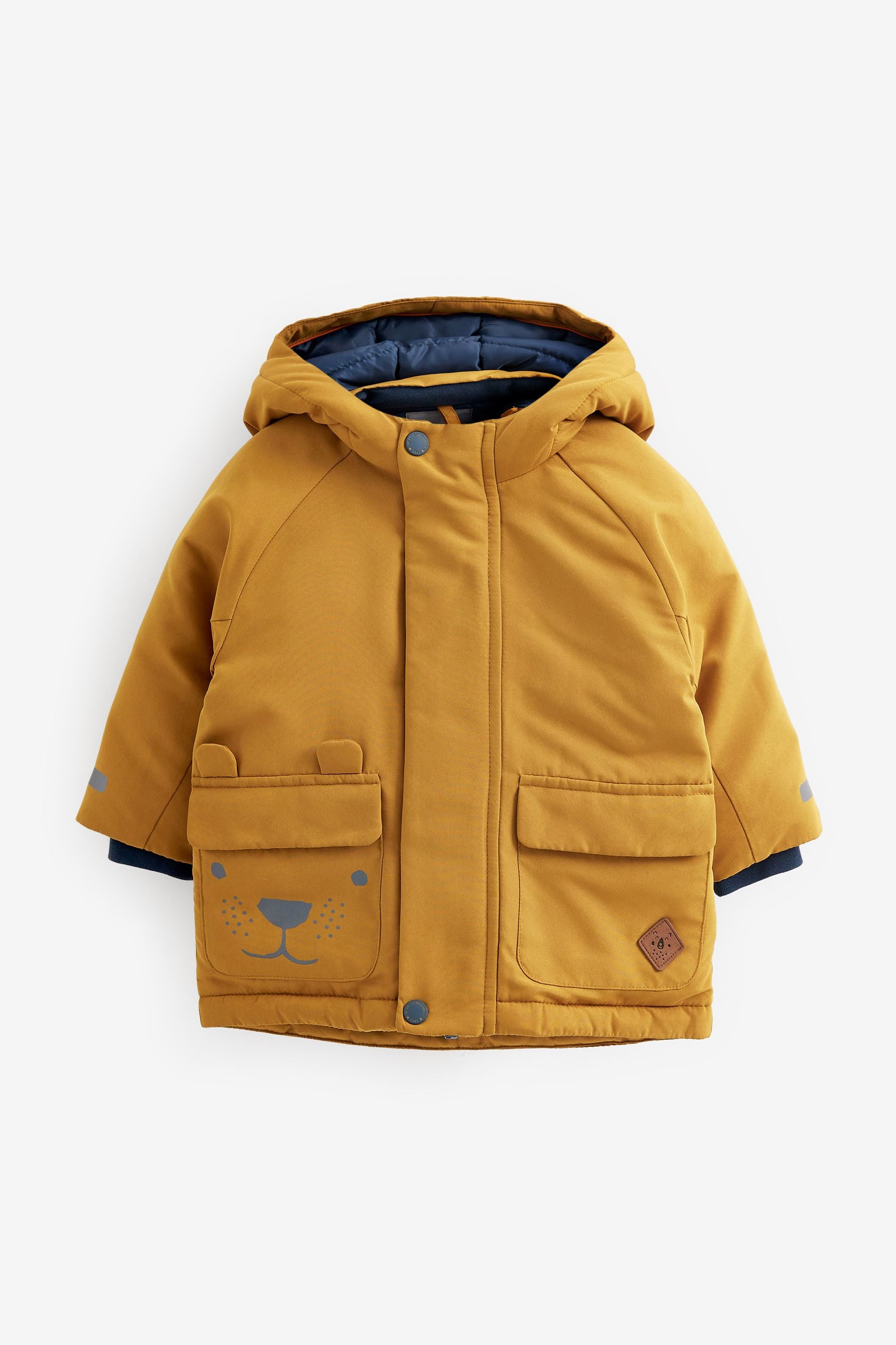 Ochre Yellow Shower Resistant Parka Coat (3mths-7yrs)