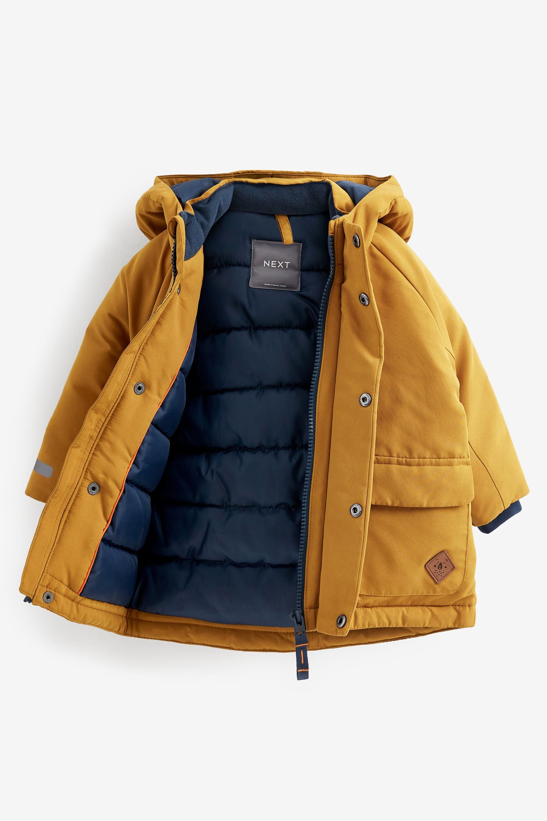 Ochre Yellow Shower Resistant Parka Coat (3mths-7yrs)