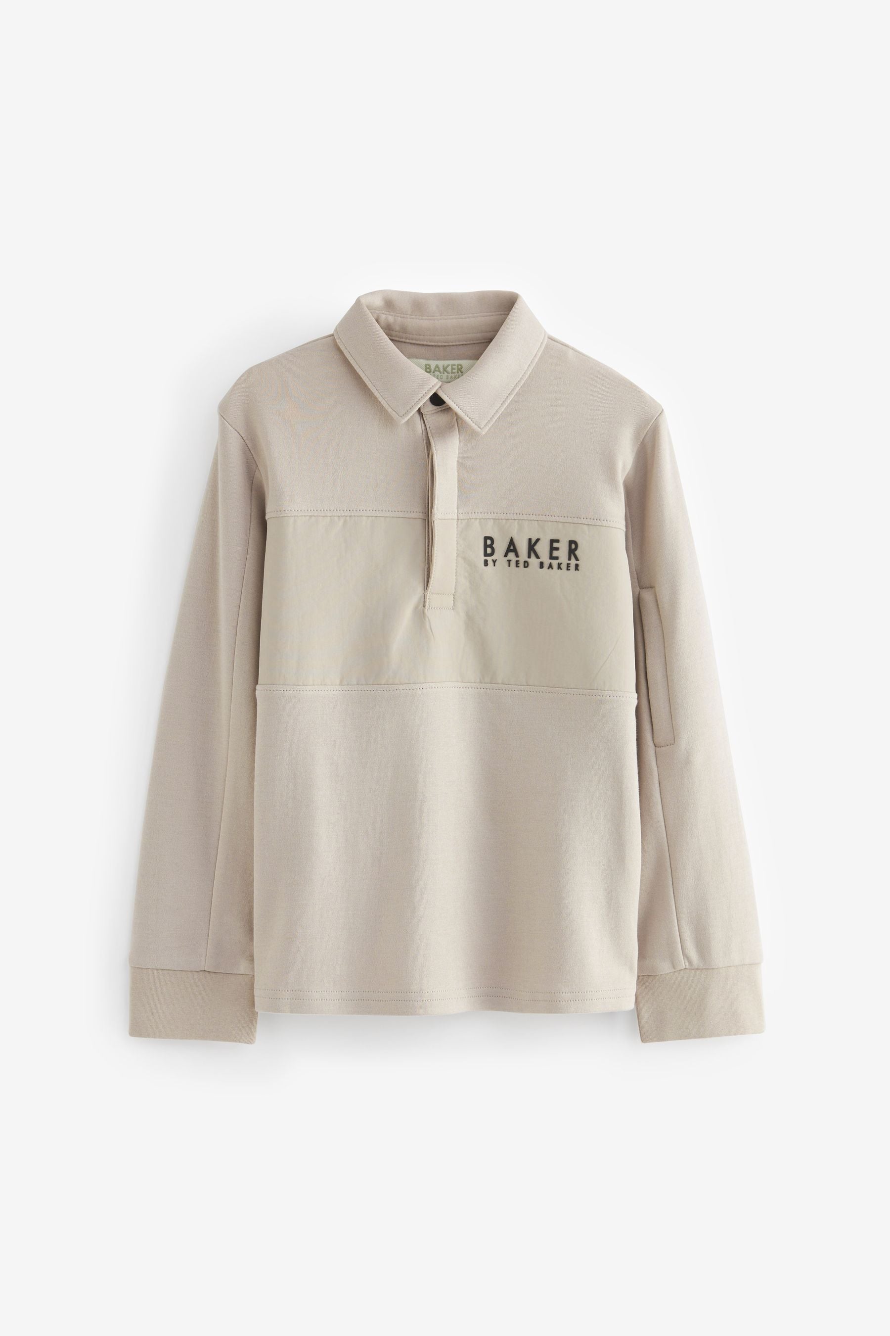 Baker by Ted Baker Long Sleeve Panel Polo Shirt