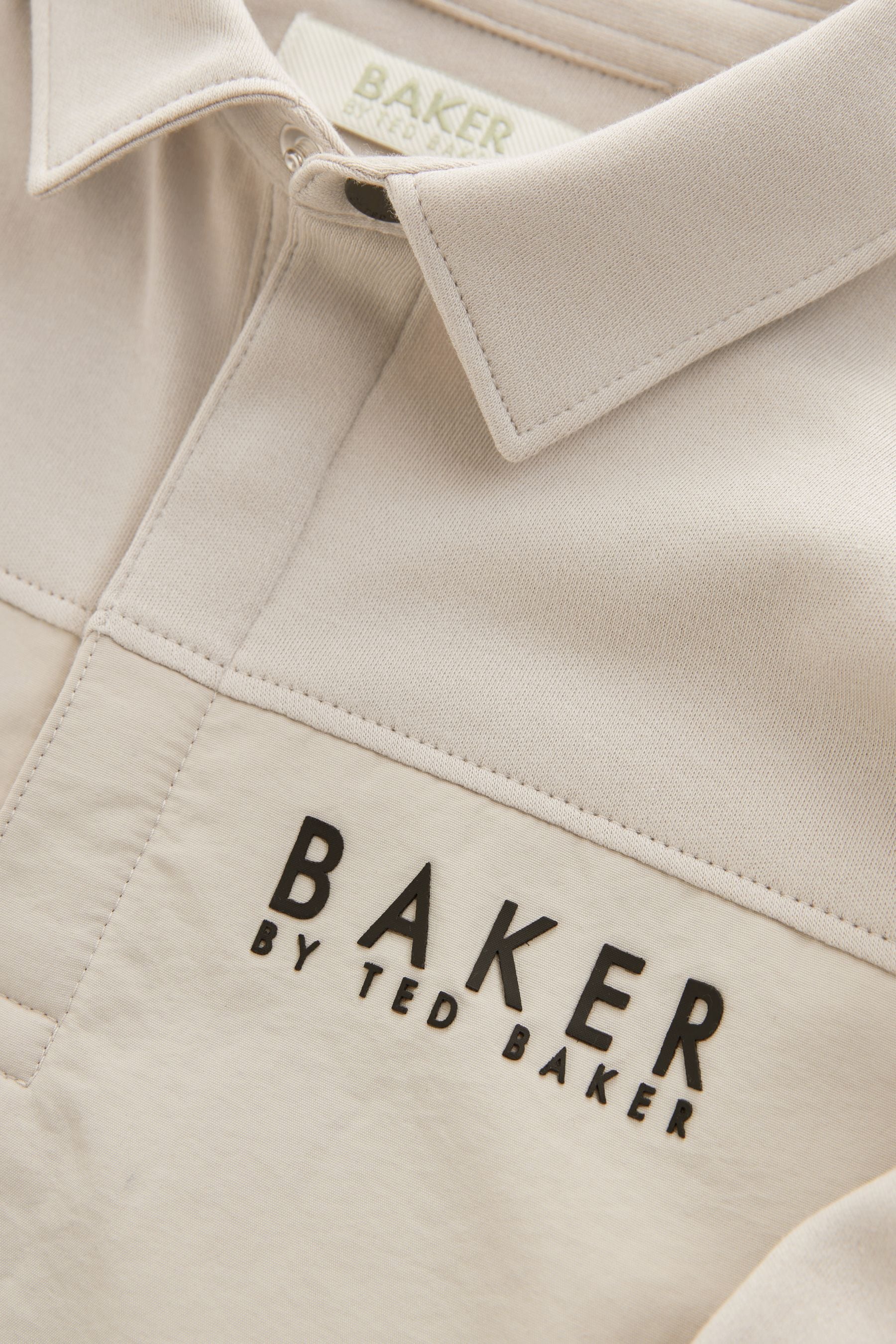 Baker by Ted Baker Long Sleeve Panel Polo Shirt