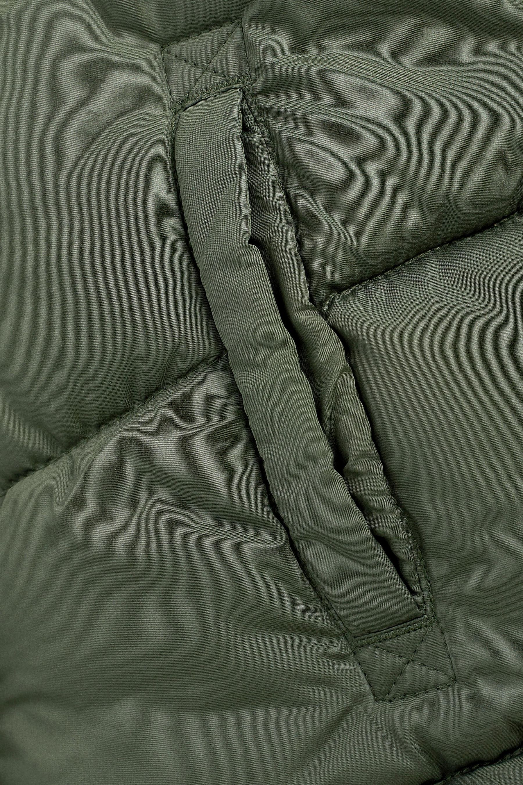 Khaki Green Shower Resistant Chevron Duvet Padded Coat (2-16yrs)