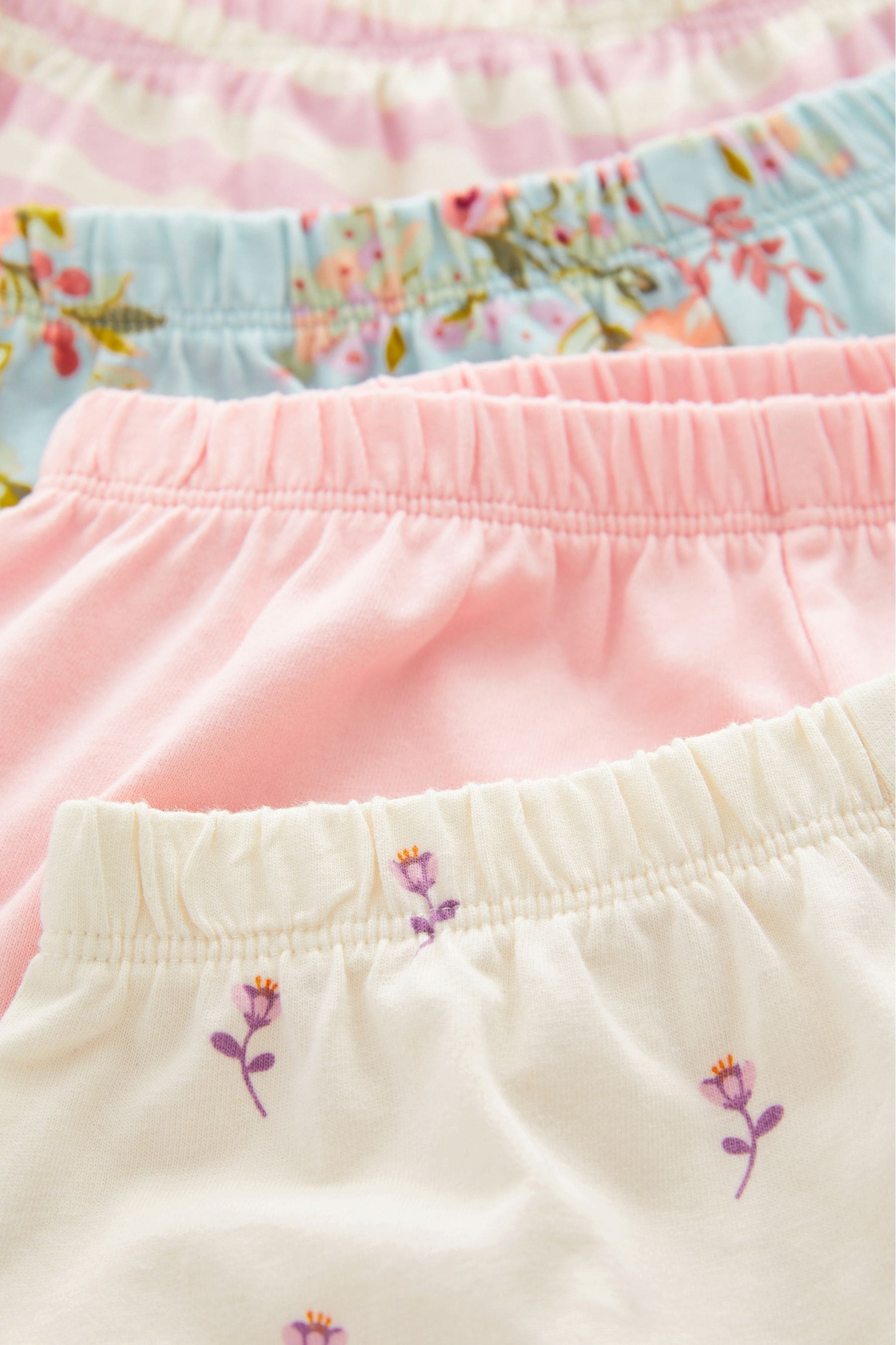 Pink Floral Shorts 4 Pack (3mths-7yrs)