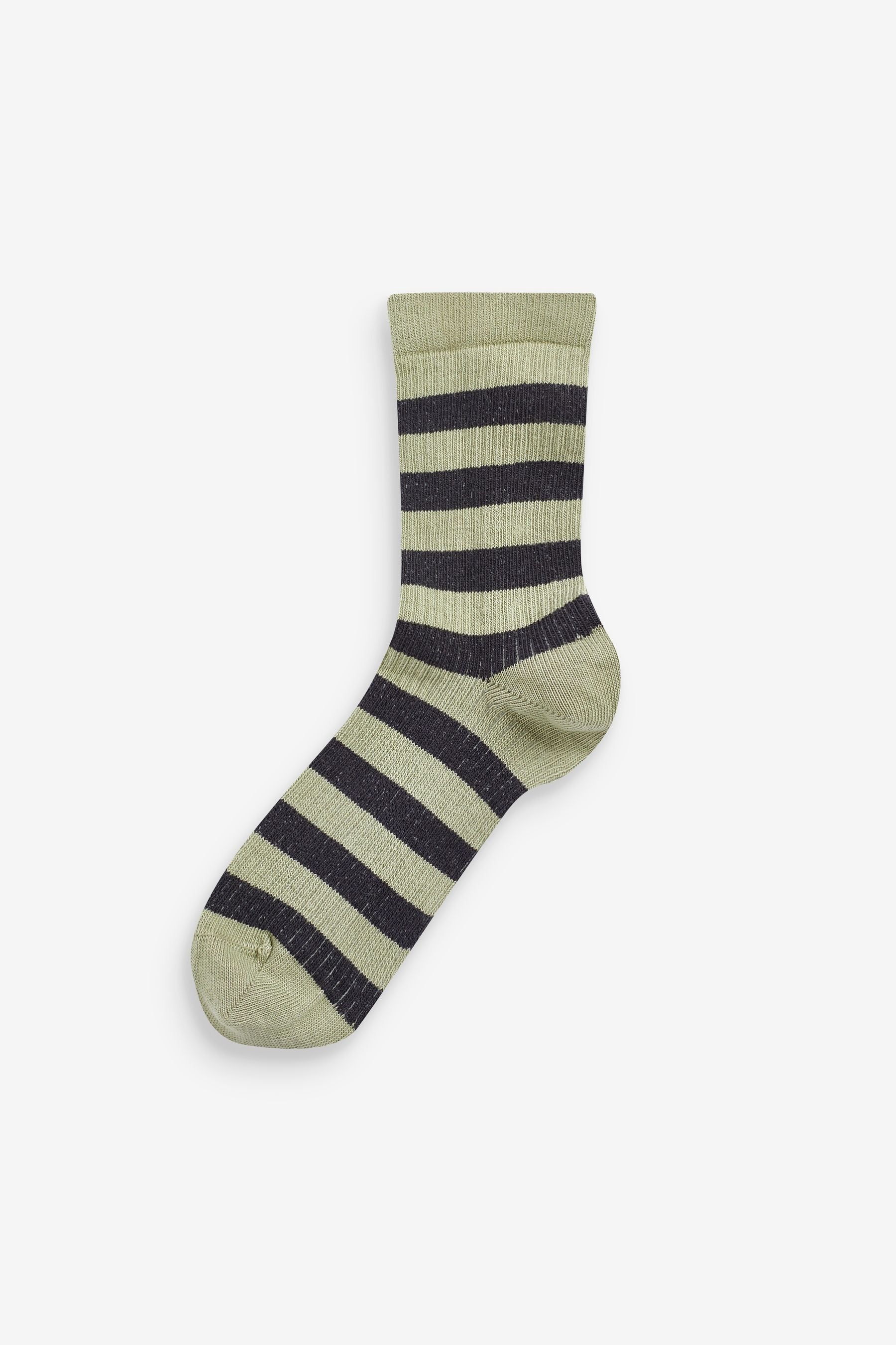 Stripe Cotton Rich Ribbed Socks 7 Pack