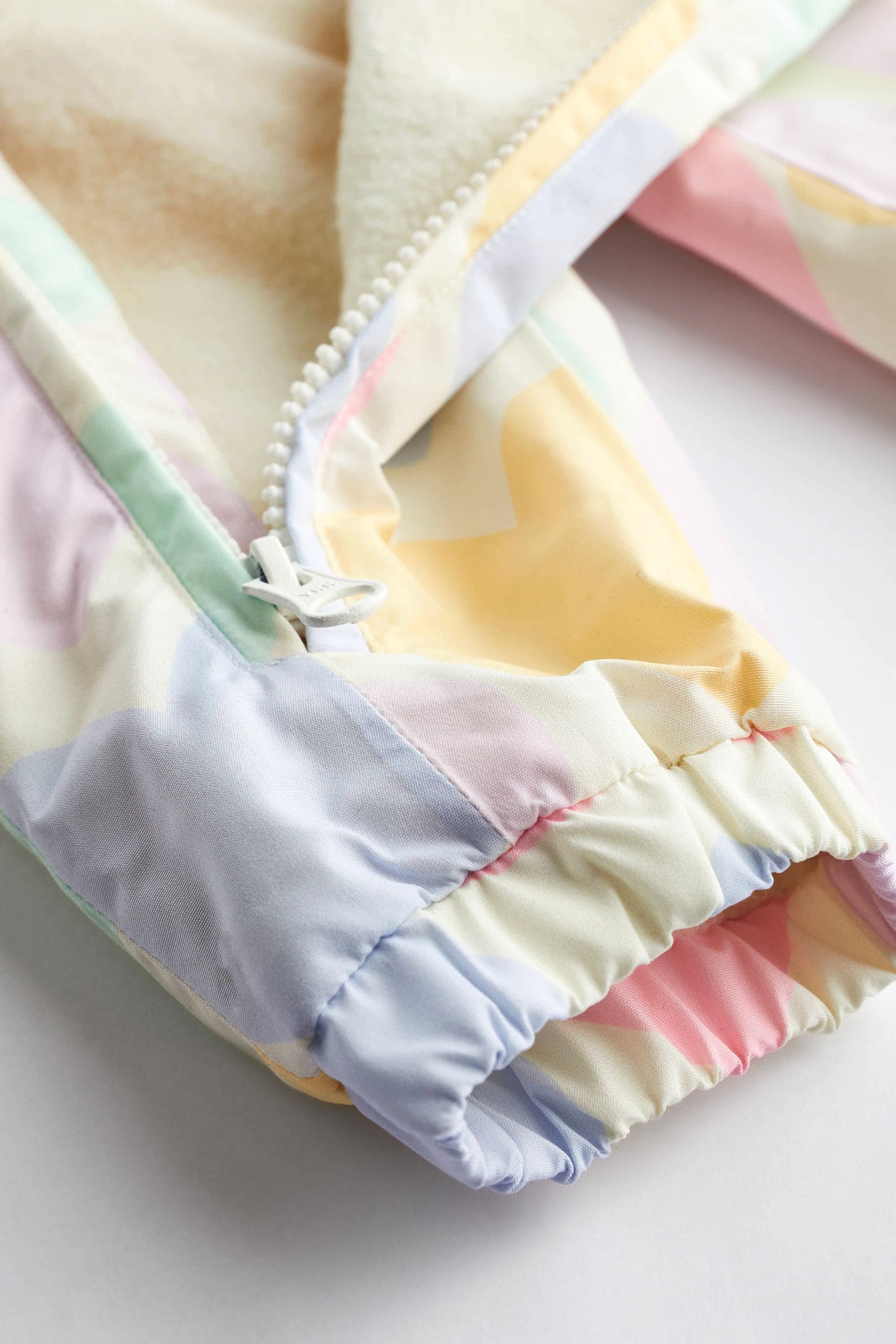 Pastel Yellow/ Pink/ Lilac Heart Baby Packable All-In-One Pramsuit (0mths-2yrs)