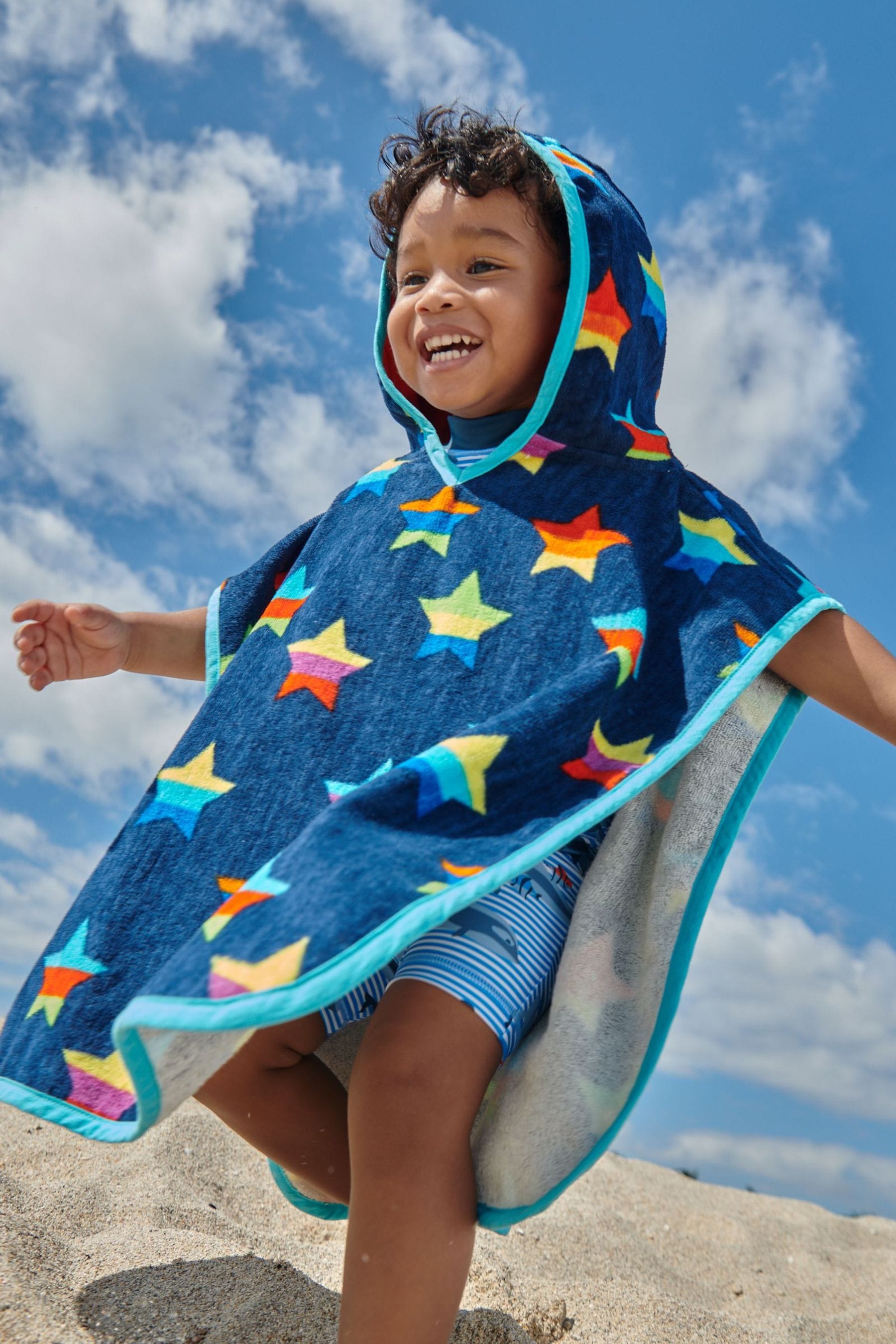 Rainbow Star Towel Poncho (9mths-6yrs)