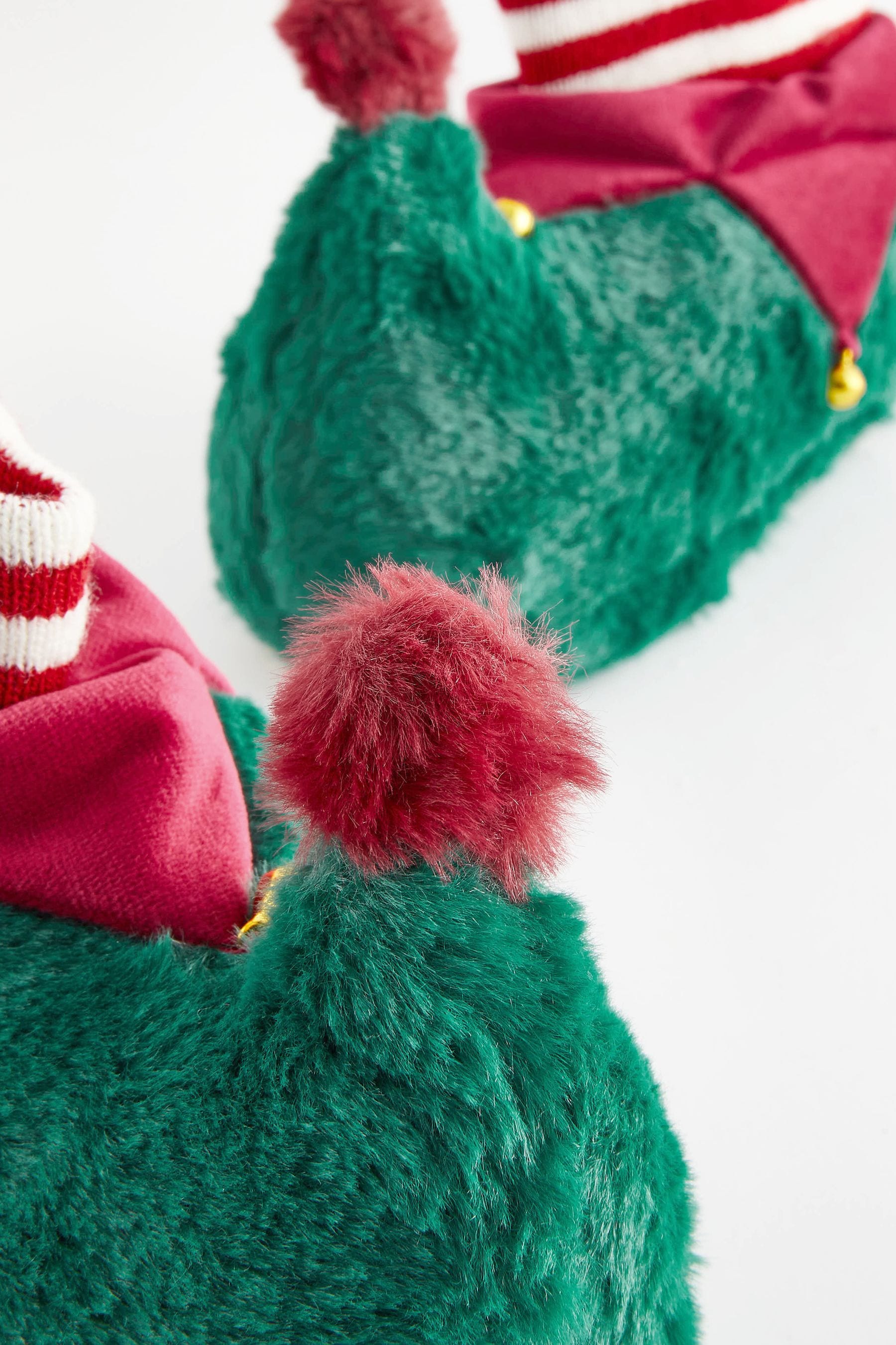 Red/Green Christmas Elf Warm Lined Slipper Boots