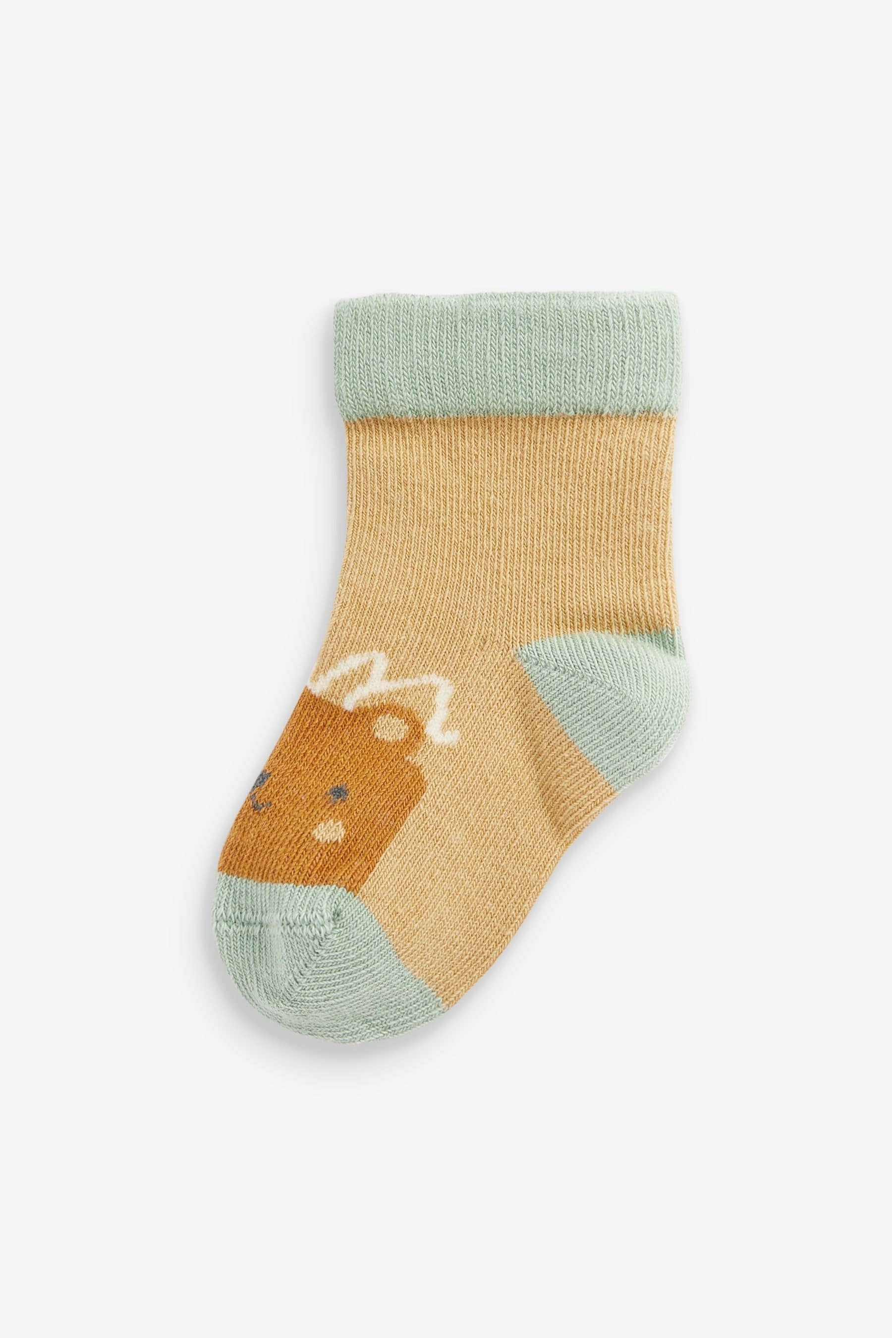 Muted Character Baby Socks 5 Pack (0mths-2yrs)