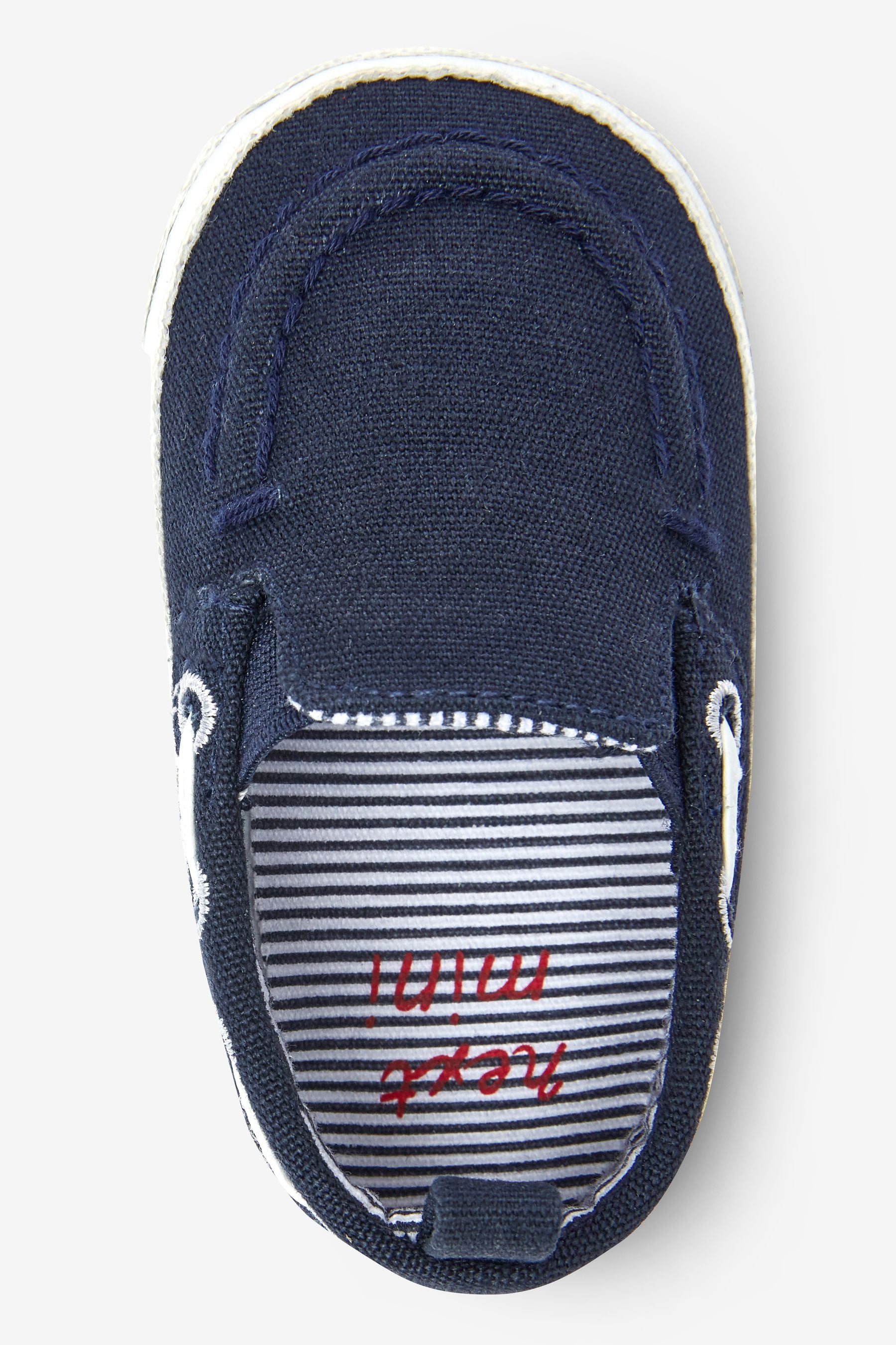 Navy Baby Pram Slip-On Boat Shoes (0-24mths)