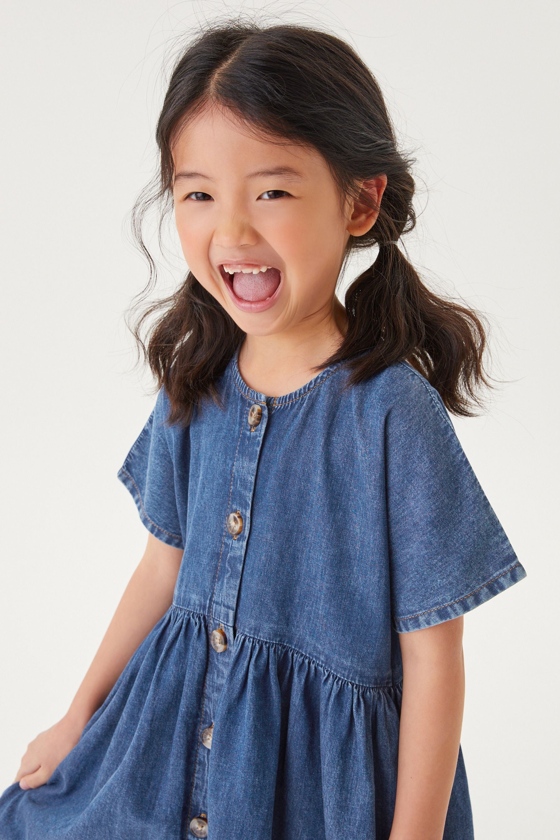 Mid Wash Denim Relaxed Dress (3-16yrs)