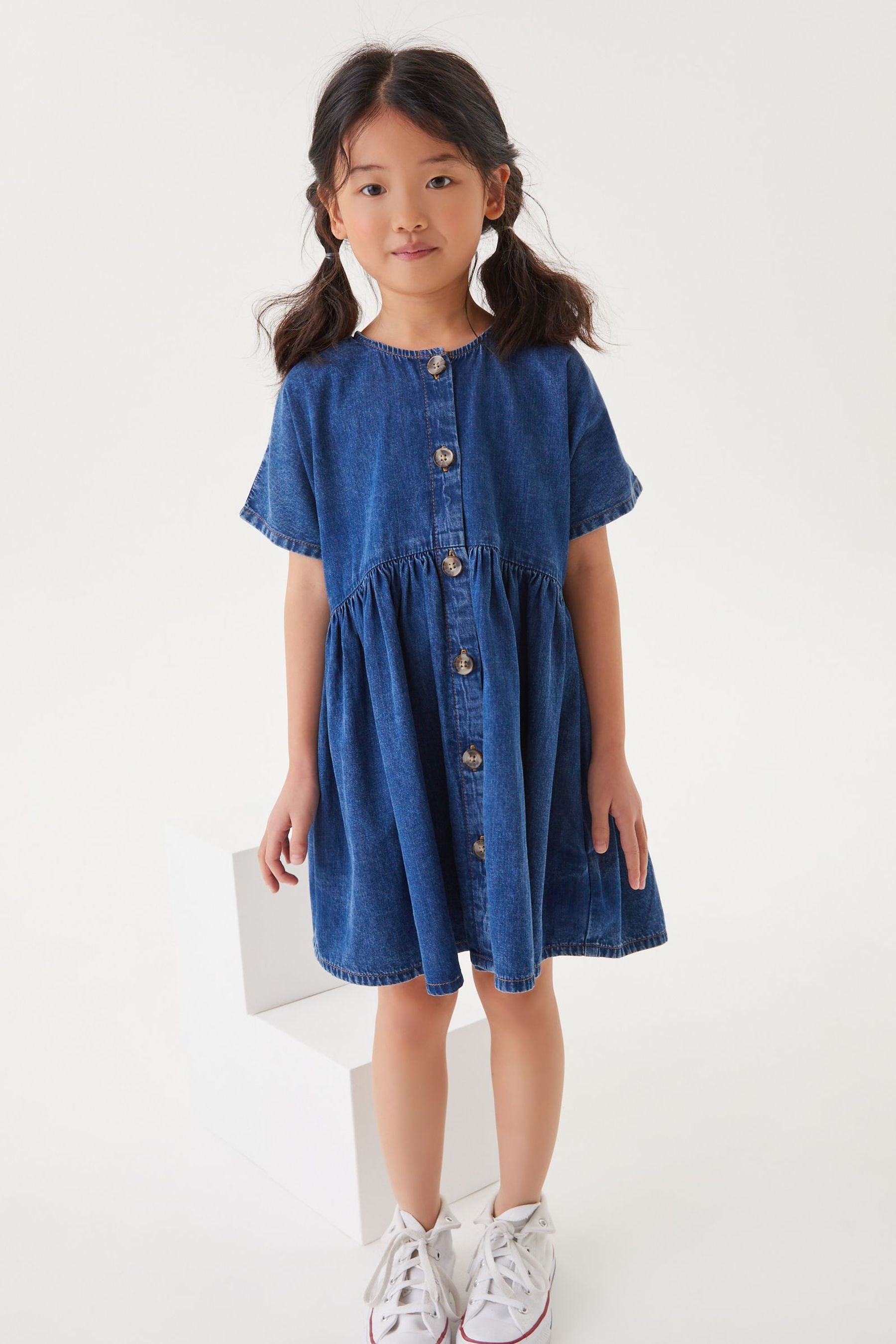 Mid Wash Denim Relaxed Dress (3-16yrs)