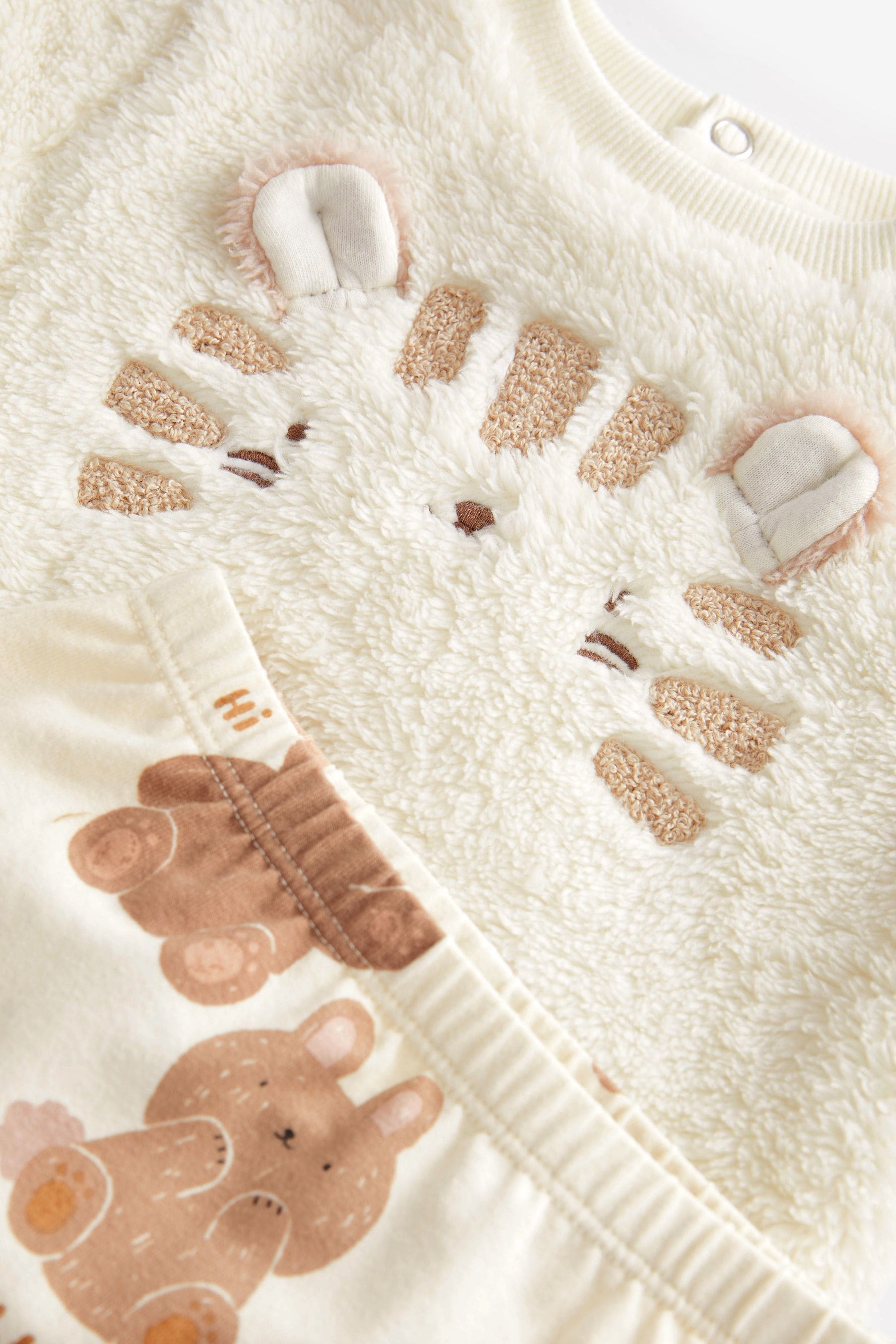 Cream Character Baby Cosy Fleece Sweatshirt And Leggings 2 Piece Set (0mths-2yrs)