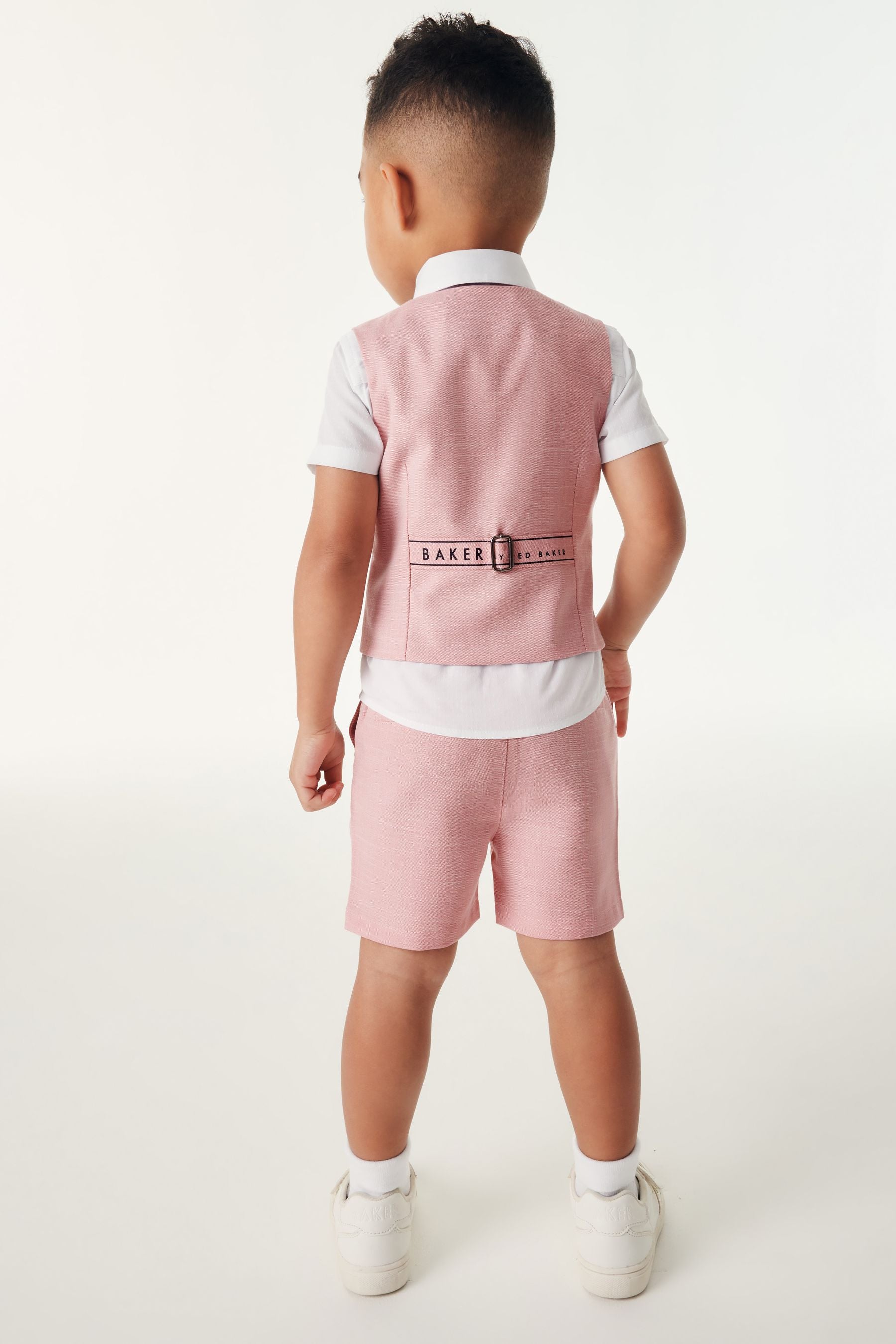 Pink Baker by Ted Baker Shirt Waistcoat and Short Set