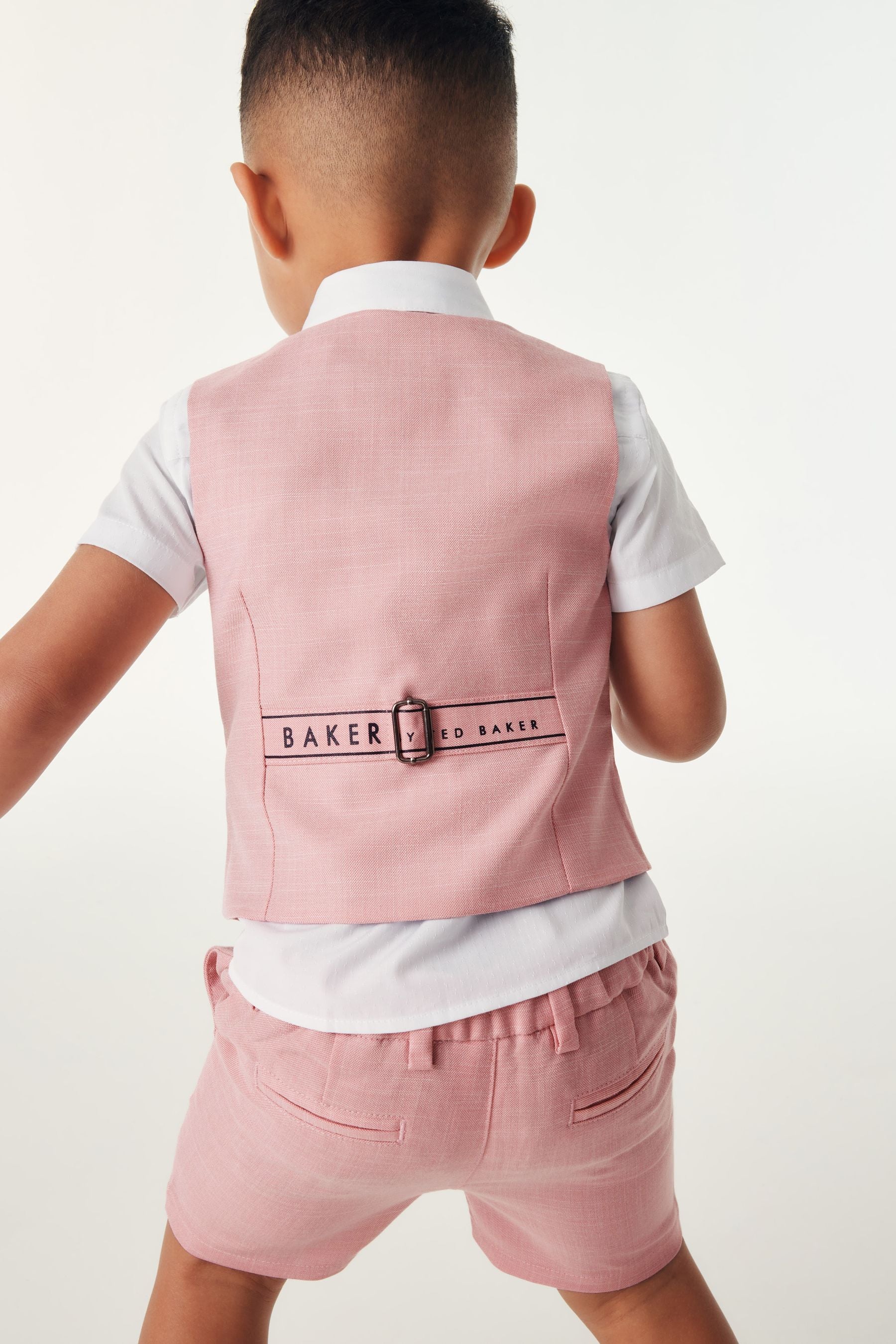 Pink Baker by Ted Baker Shirt Waistcoat and Short Set