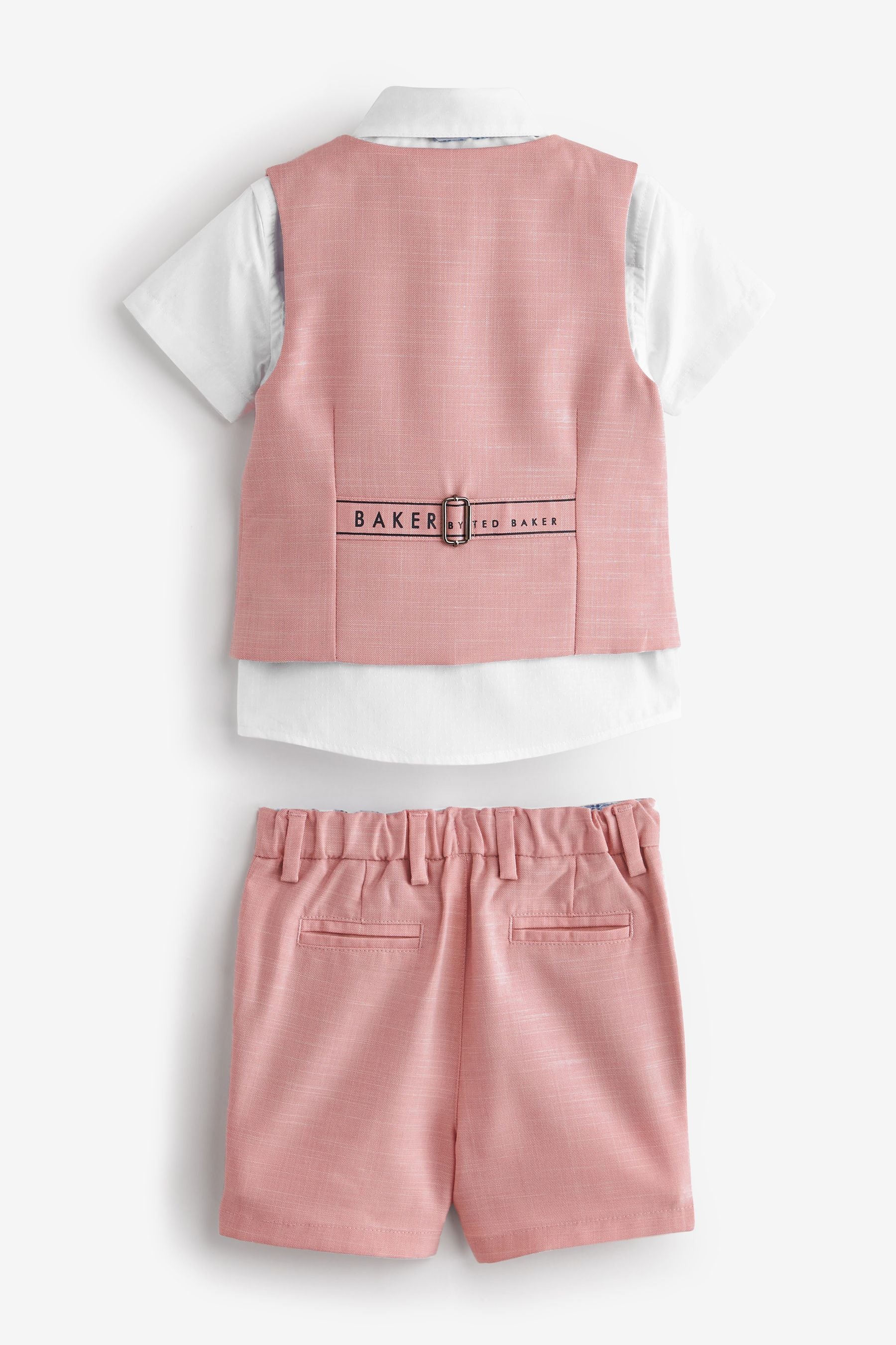 Pink Baker by Ted Baker Shirt Waistcoat and Short Set