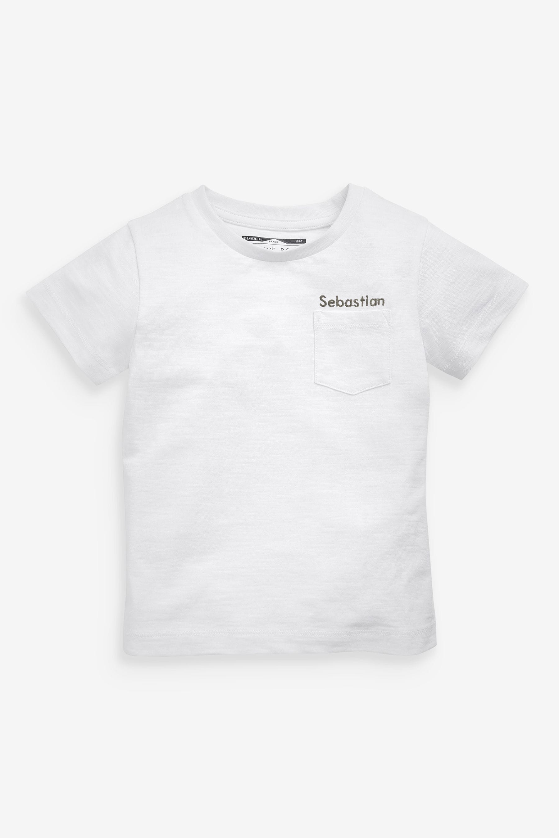 White Personalised Short Sleeve T-Shirt (3mths-7yrs)