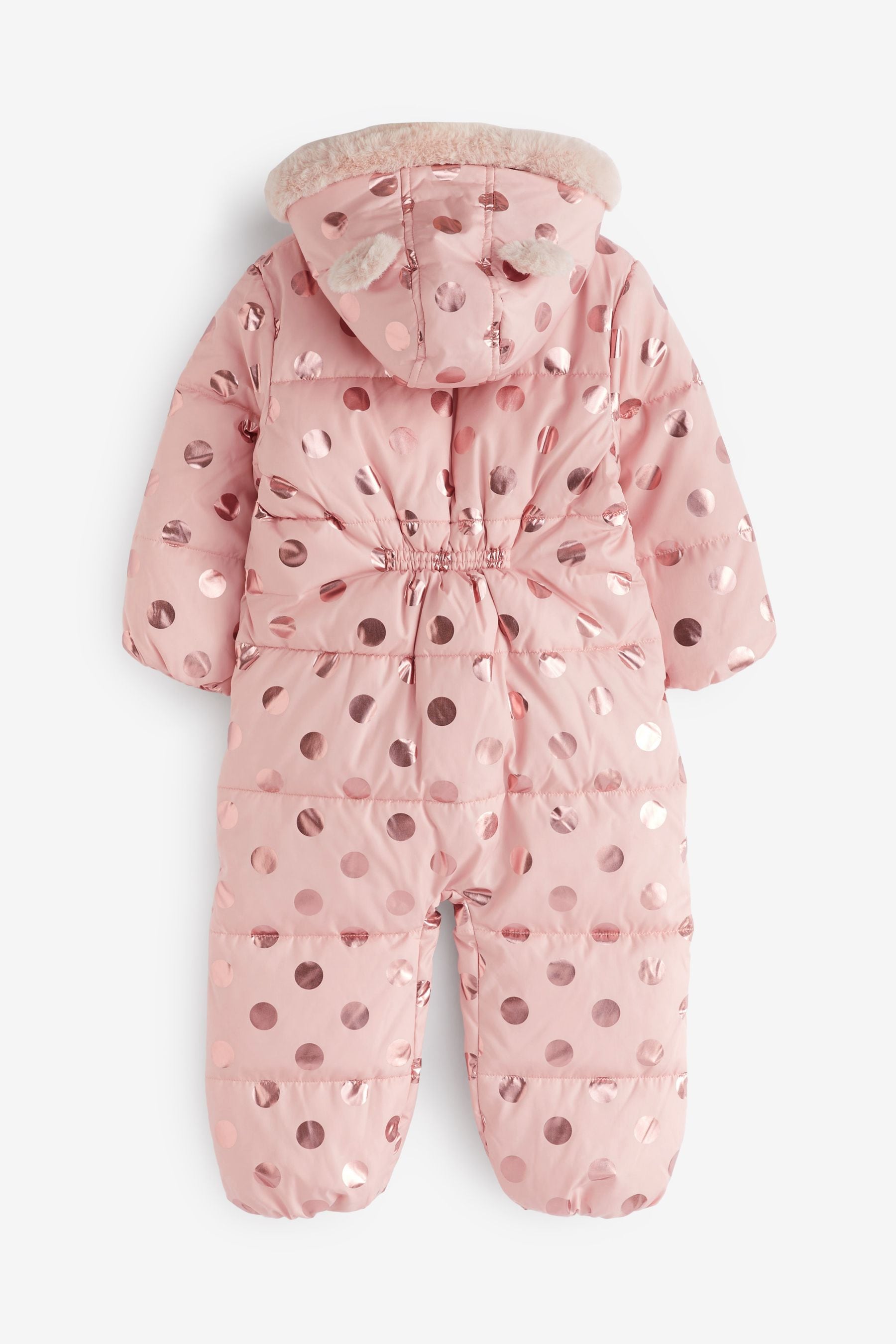 Pink Shower Resistant Foil Spot Snowsuit (3mths-7yrs)