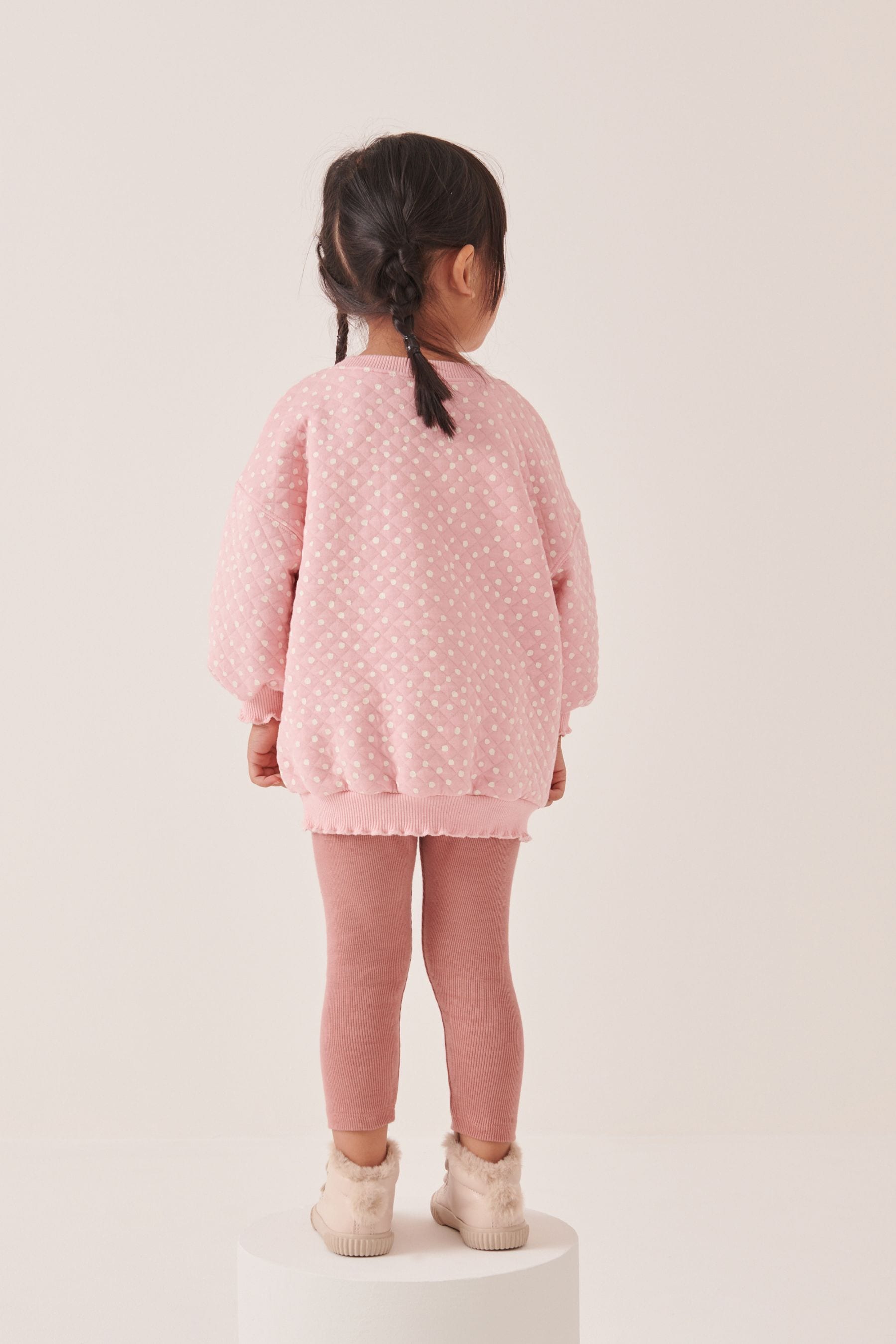 Pink Quilted Sweat and Leggings Set (3mths-7yrs)