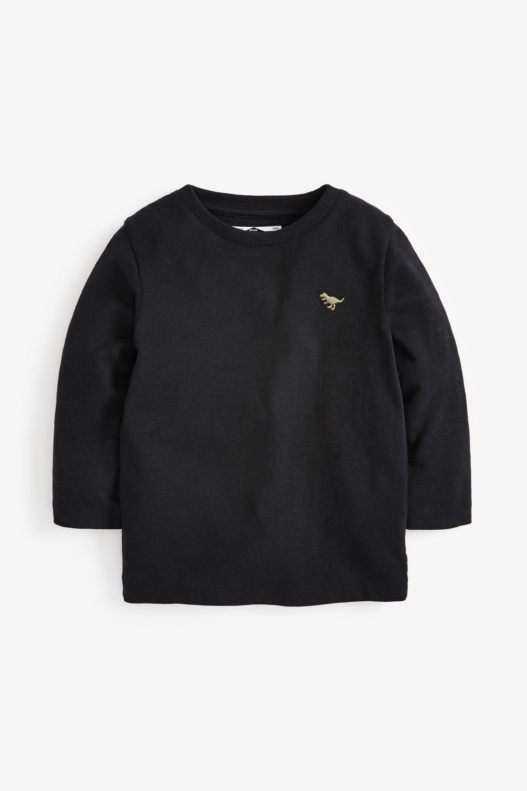 Black Long Sleeve Plain T-Shirt (3mths-7yrs)