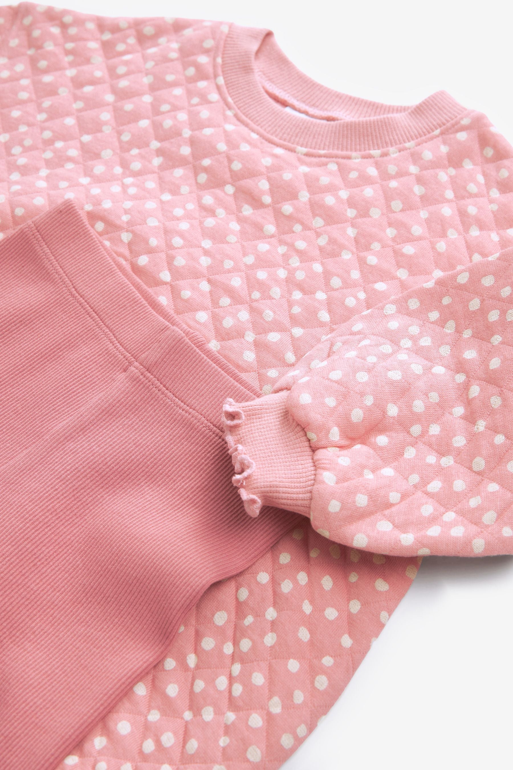 Pink Quilted Sweat and Leggings Set (3mths-7yrs)