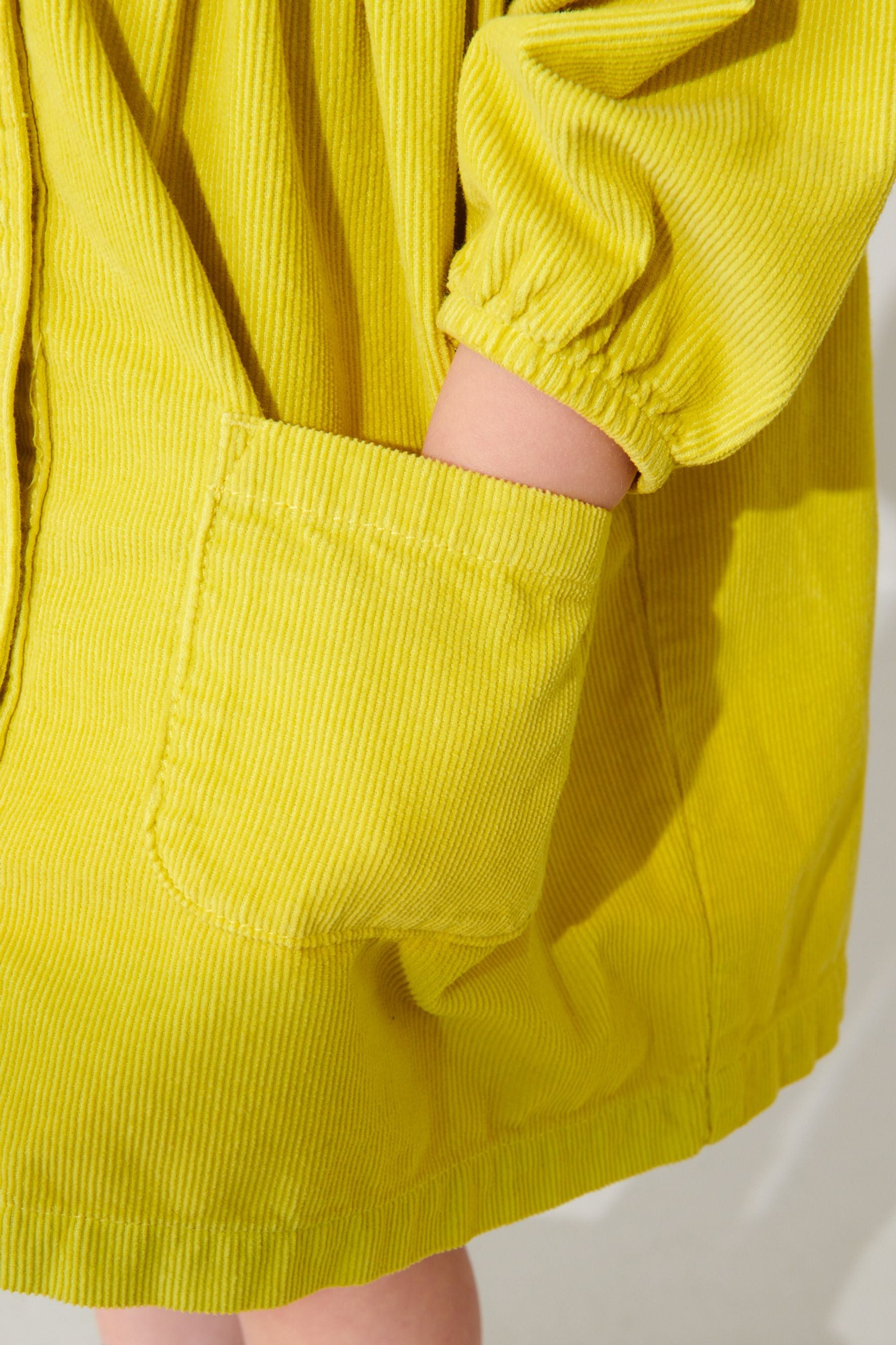 Yellow Corduroy Cotton Shirt Dress (3mths-8yrs)