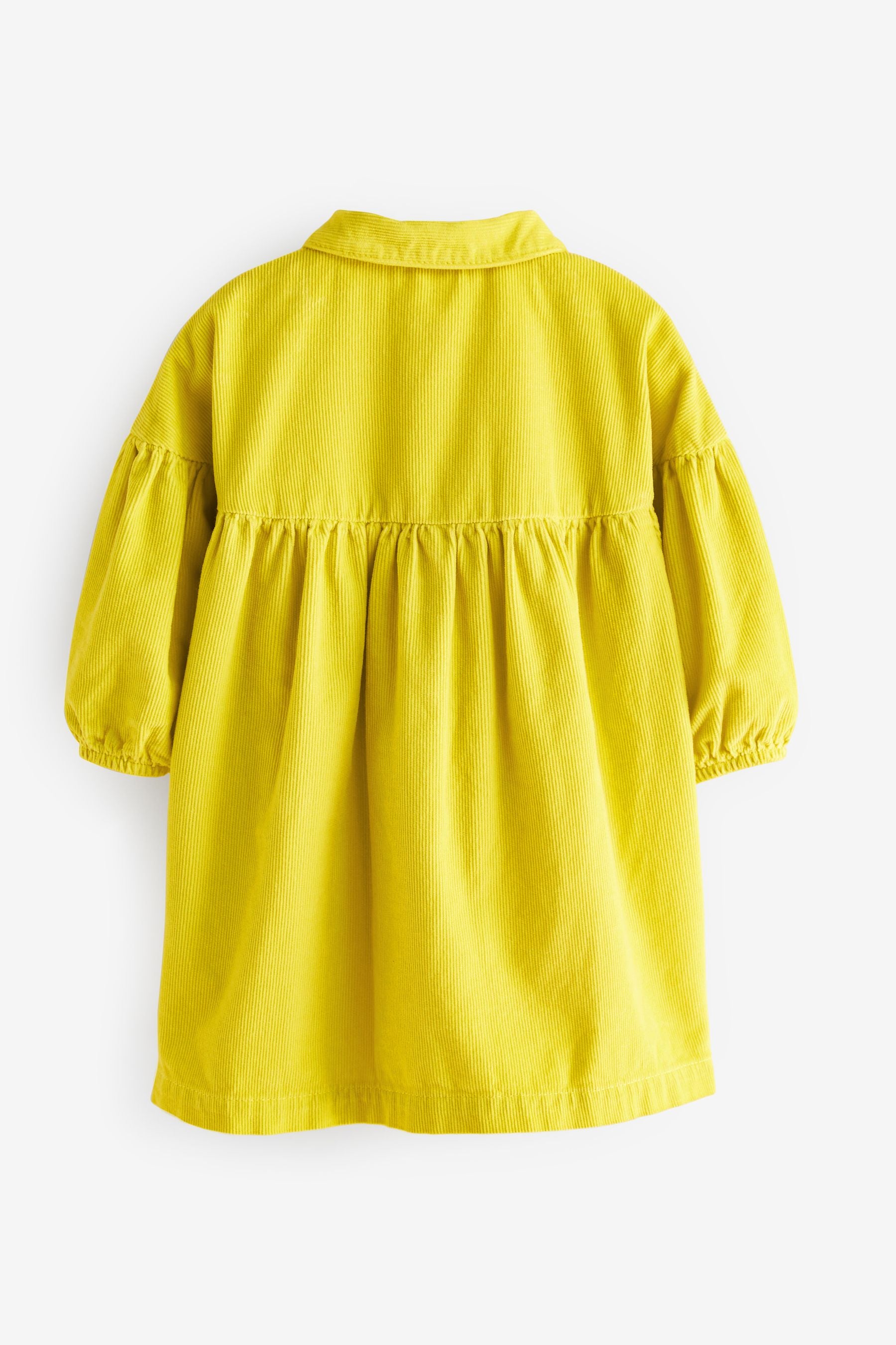 Yellow Corduroy Cotton Shirt Dress (3mths-8yrs)