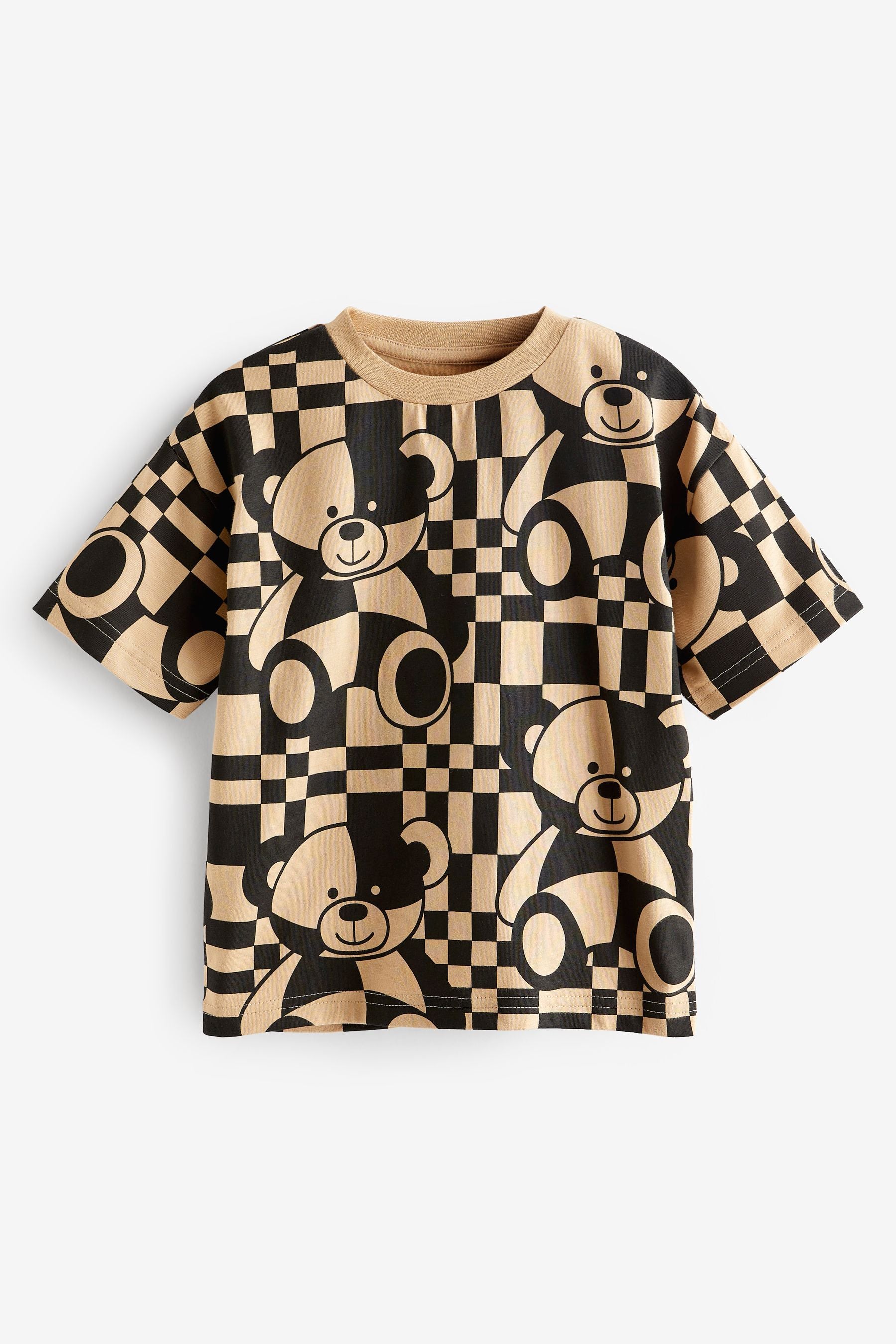 Black & Tan Bear All-Over Print Short Sleeve T-Shirt (3mths-6yrs)