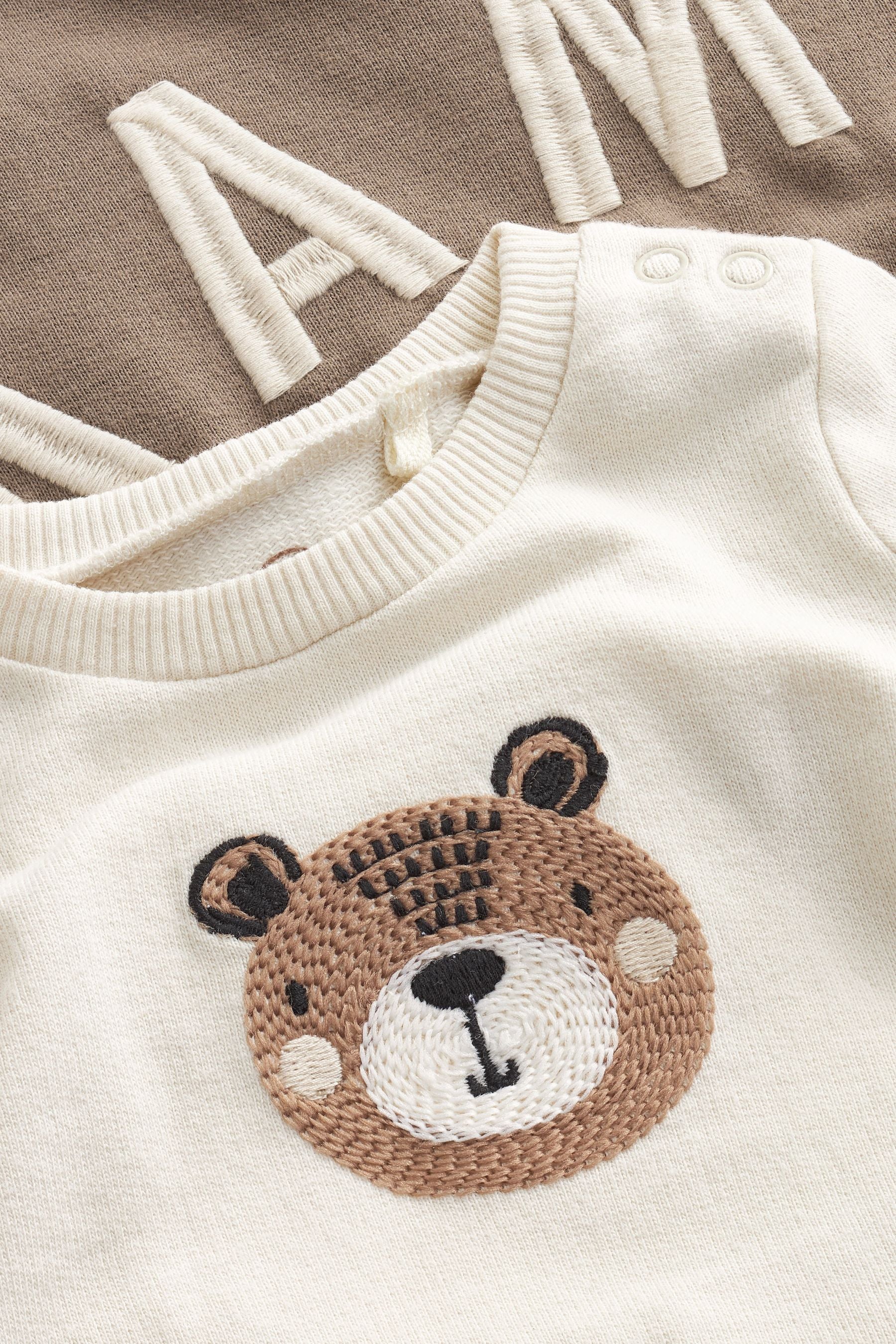 Neutral Maternity Mama Bear & Baby Bear Sweatshirts Set