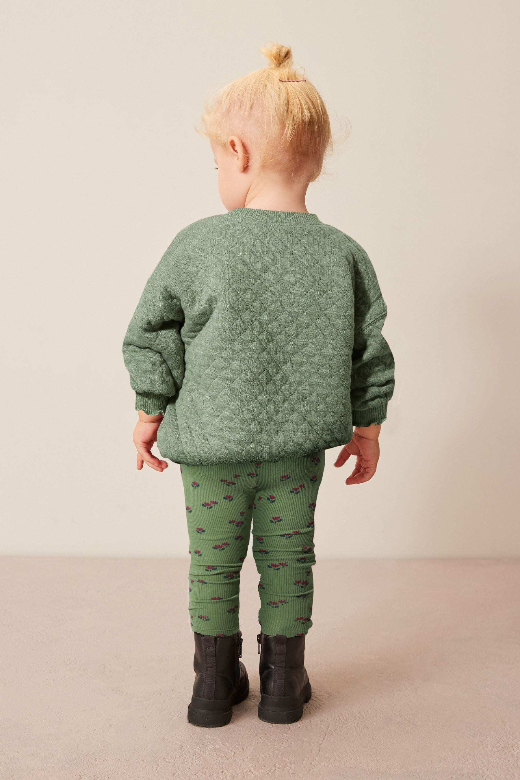 Green Quilted Sweat and Leggings Set (3mths-7yrs)