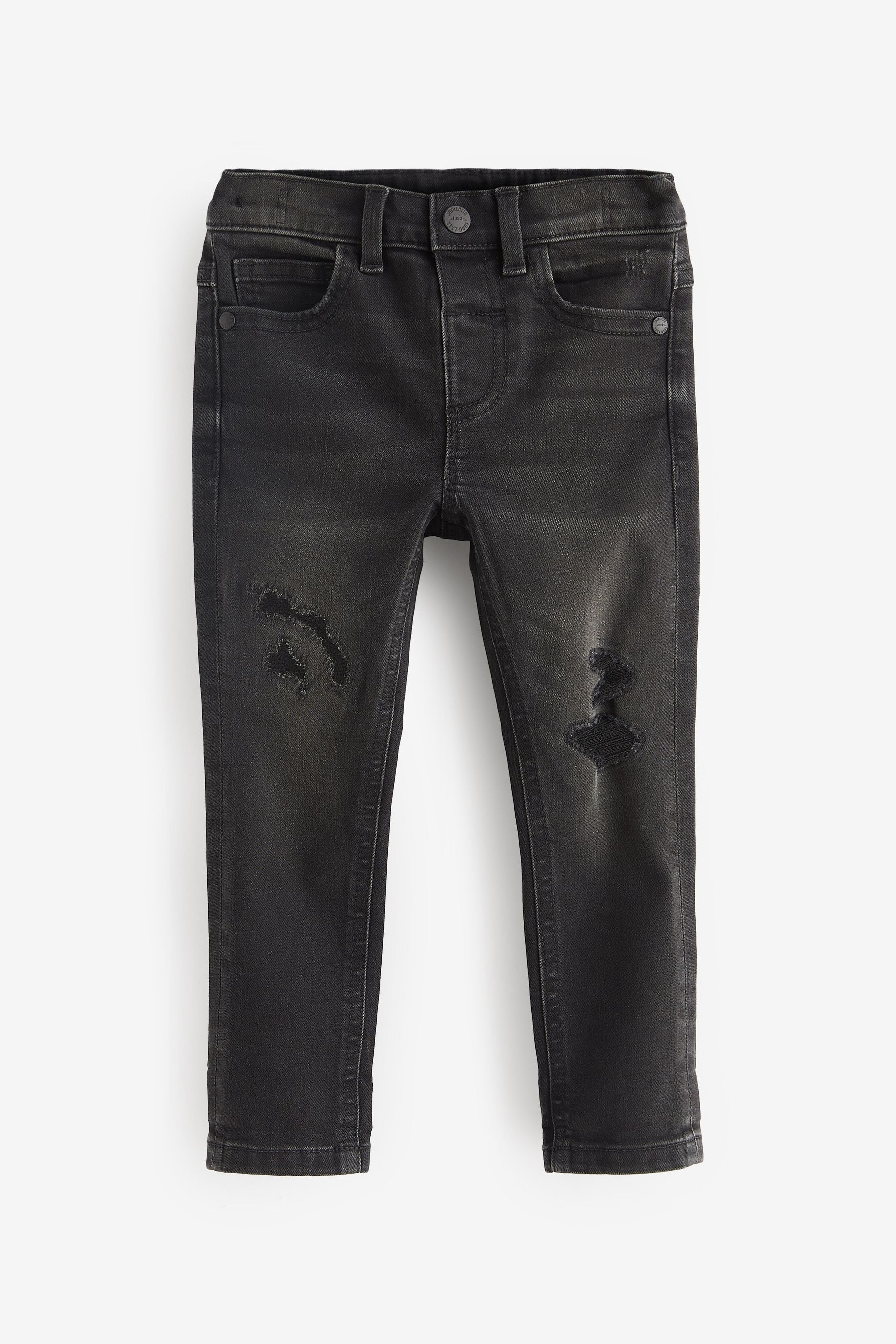 Black Denim Distressed Jeans (3mths-7yrs)