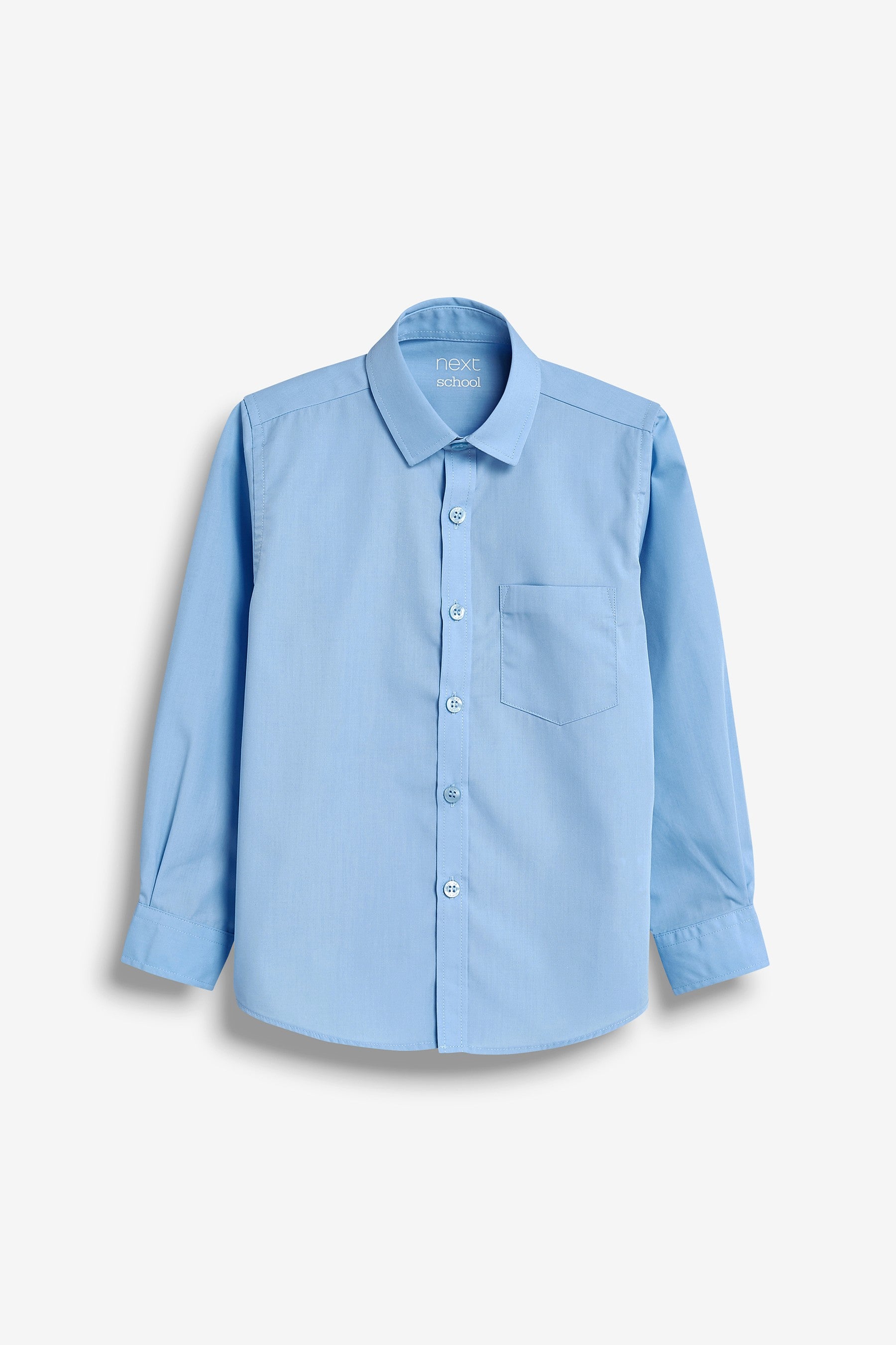 Blue 2 Pack Long Sleeve School Shirts (3-17yrs)