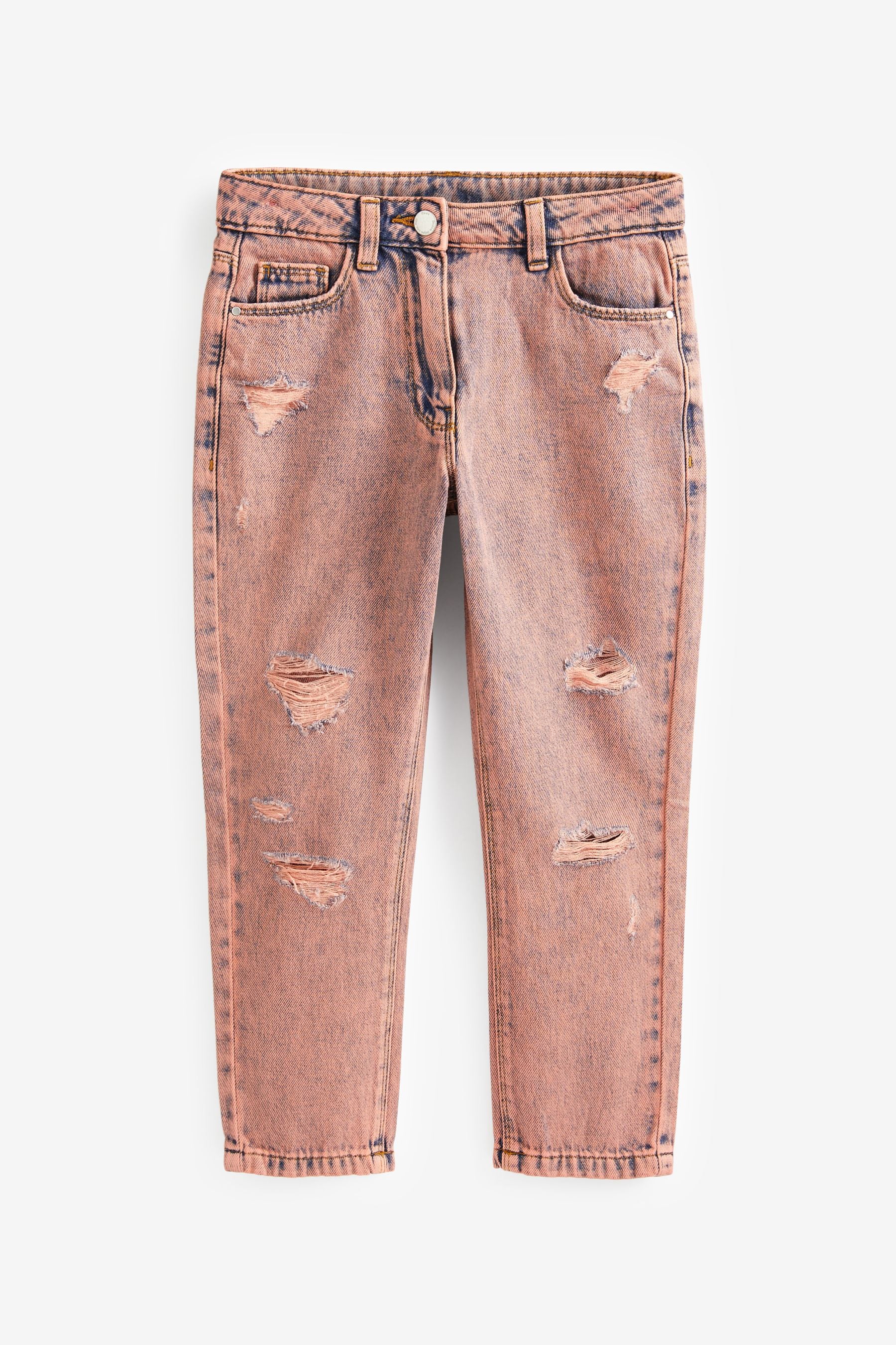 Orange Distressed Mom Jeans (3-16yrs)