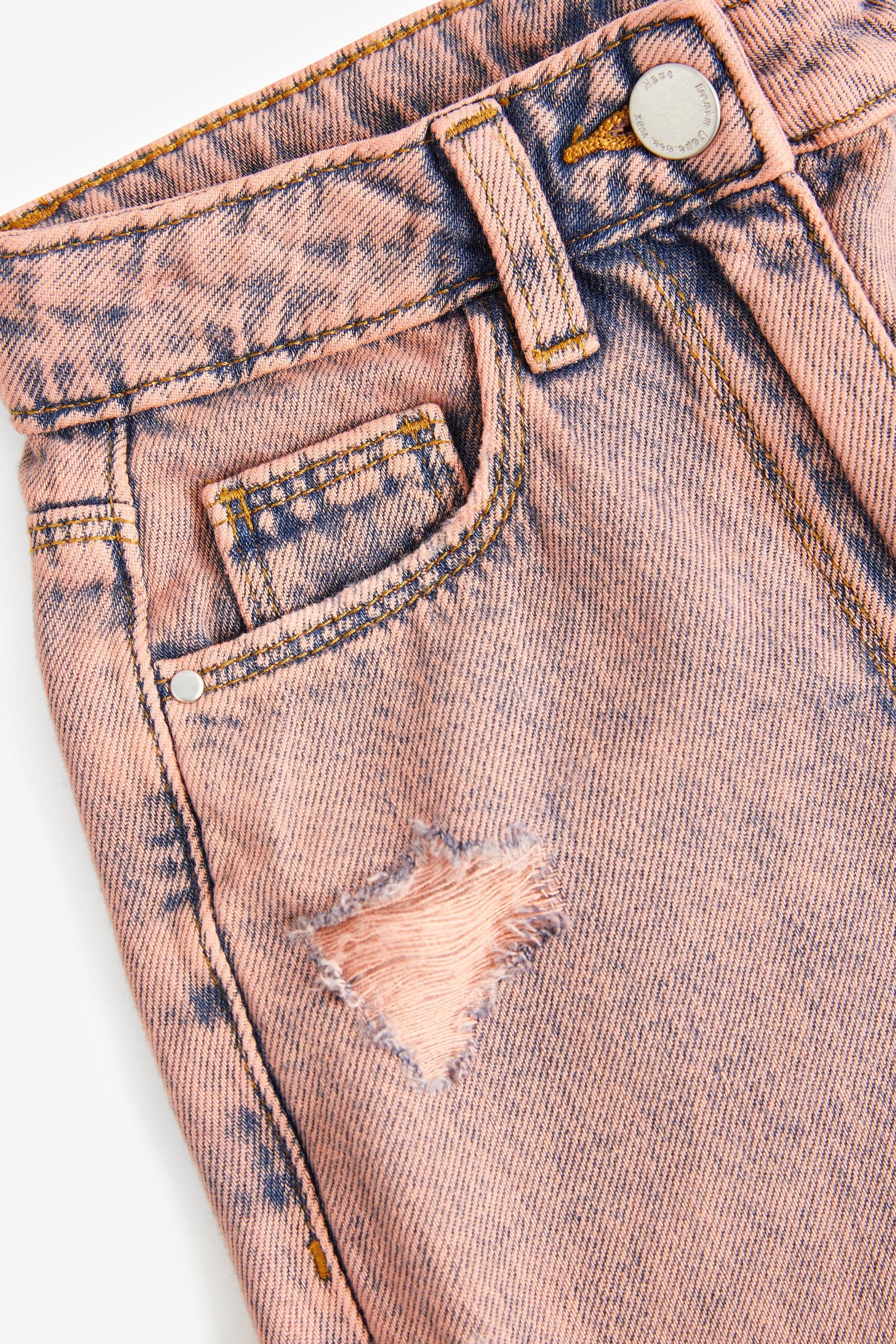 Orange Distressed Mom Jeans (3-16yrs)