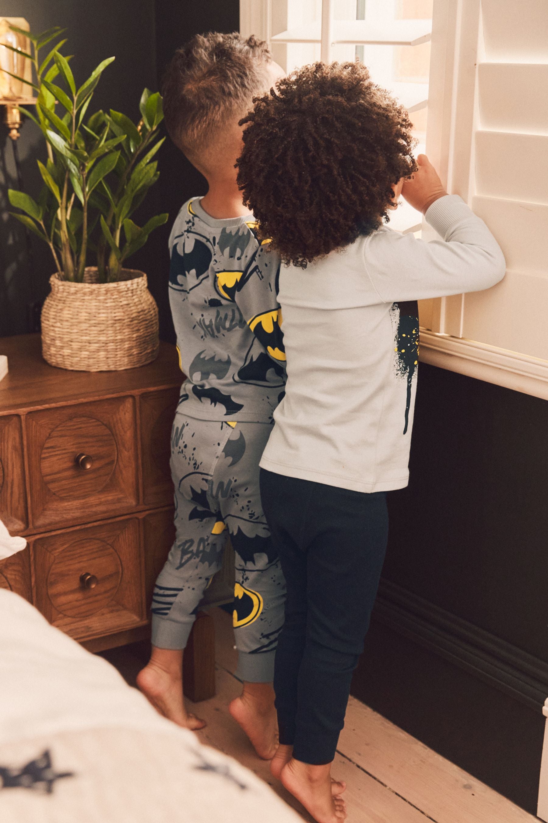 Batman Yellow/Black Snuggle Pyjamas 2 Pack (12mths-10yrs)