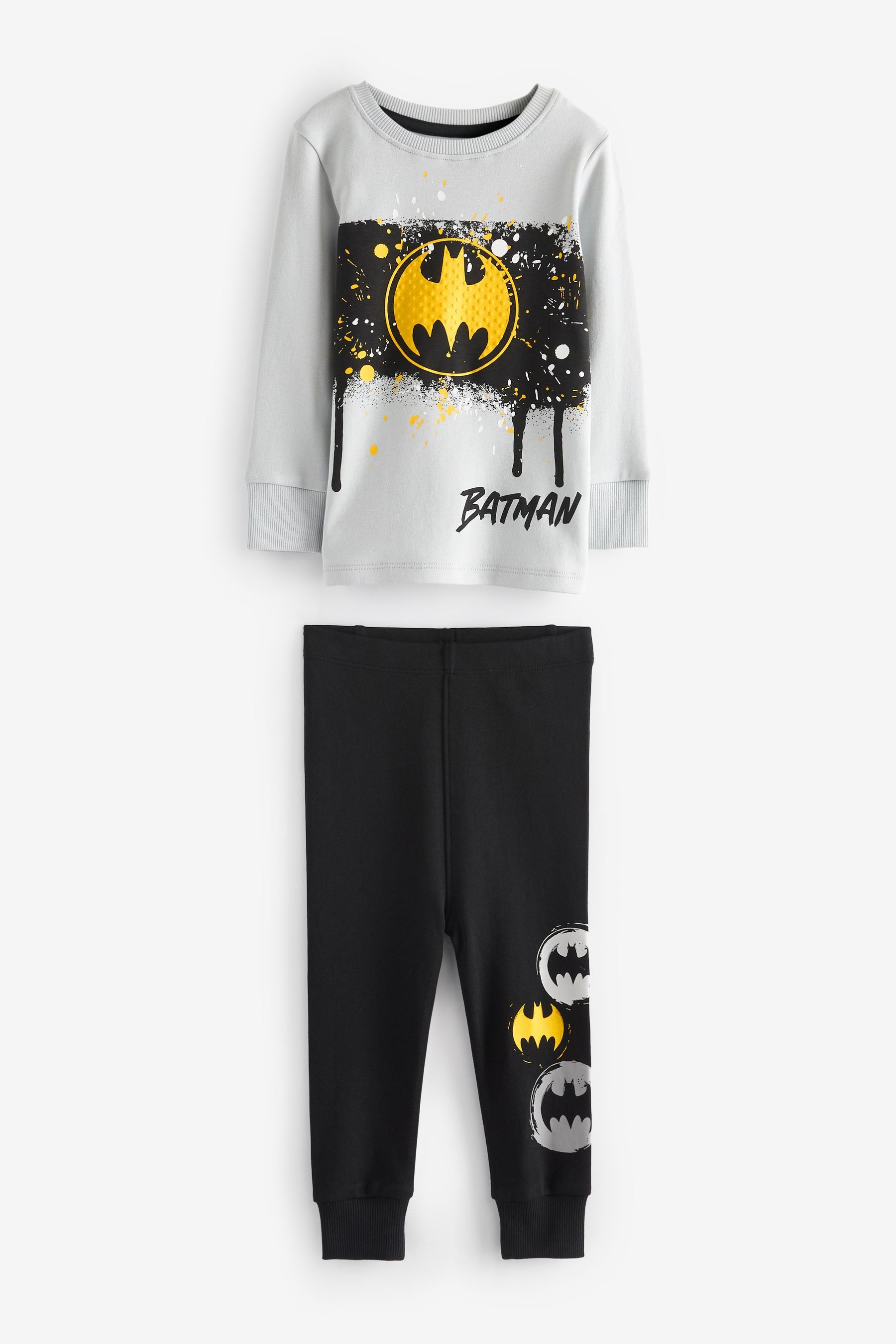 Batman Yellow/Black Snuggle Pyjamas 2 Pack (12mths-10yrs)