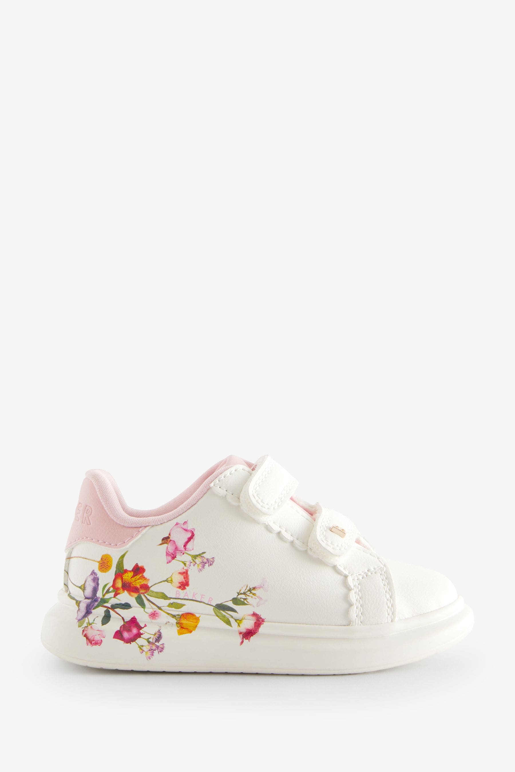 White Baker by Ted Baker Girls Floral Chunky Trainers