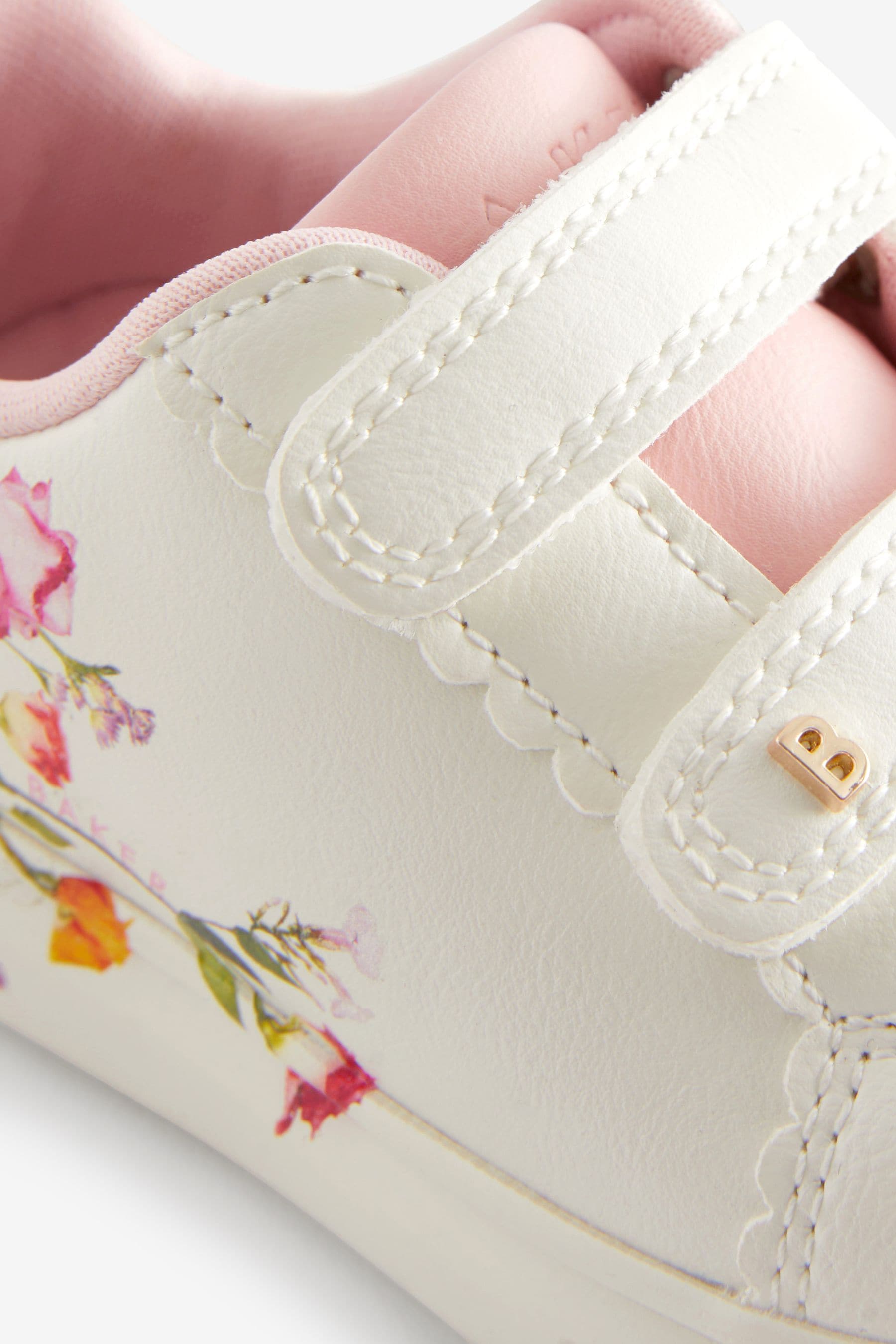 White Baker by Ted Baker Girls Floral Chunky Trainers