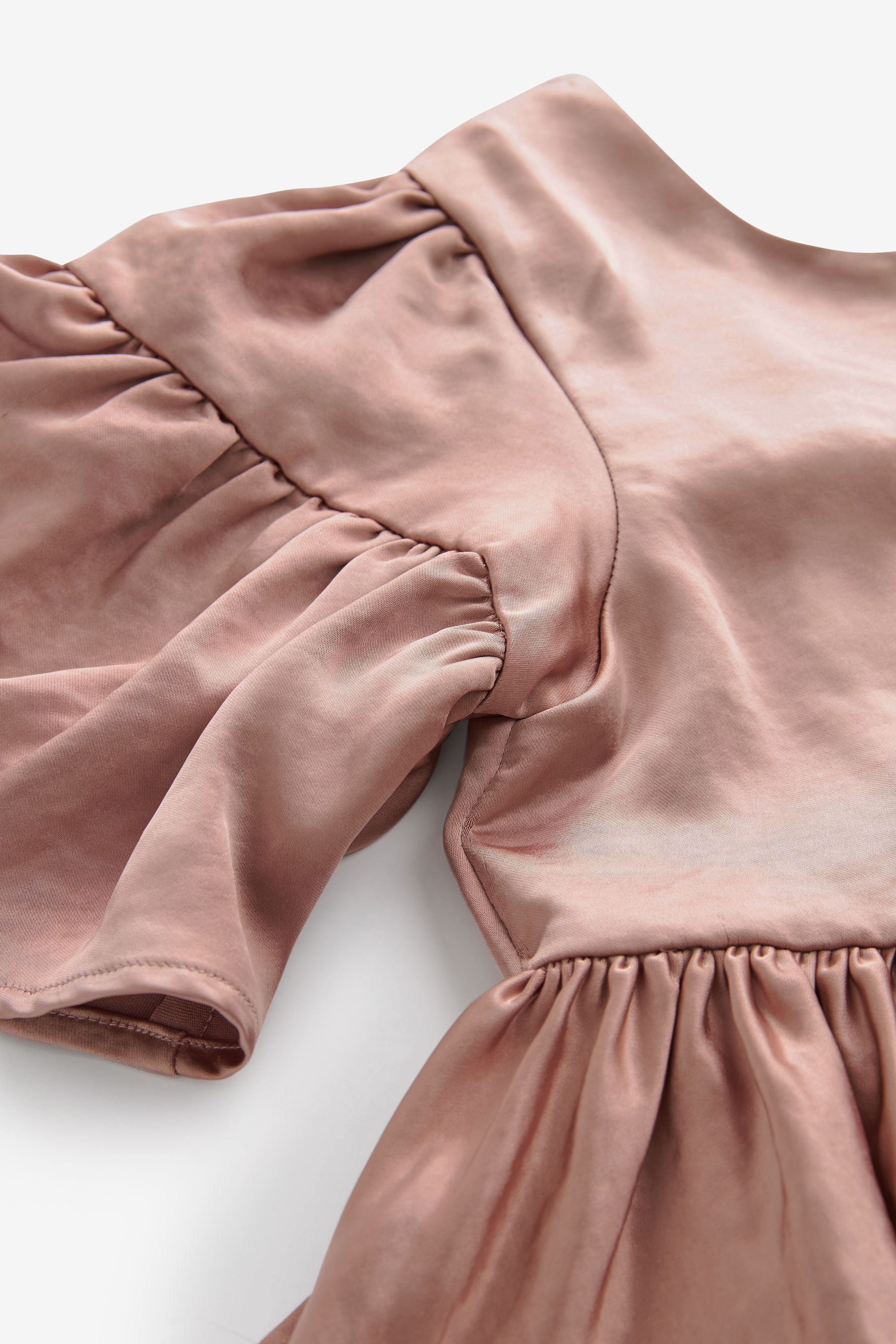 Pale Pink Textured Satin Dress (3-16yrs)