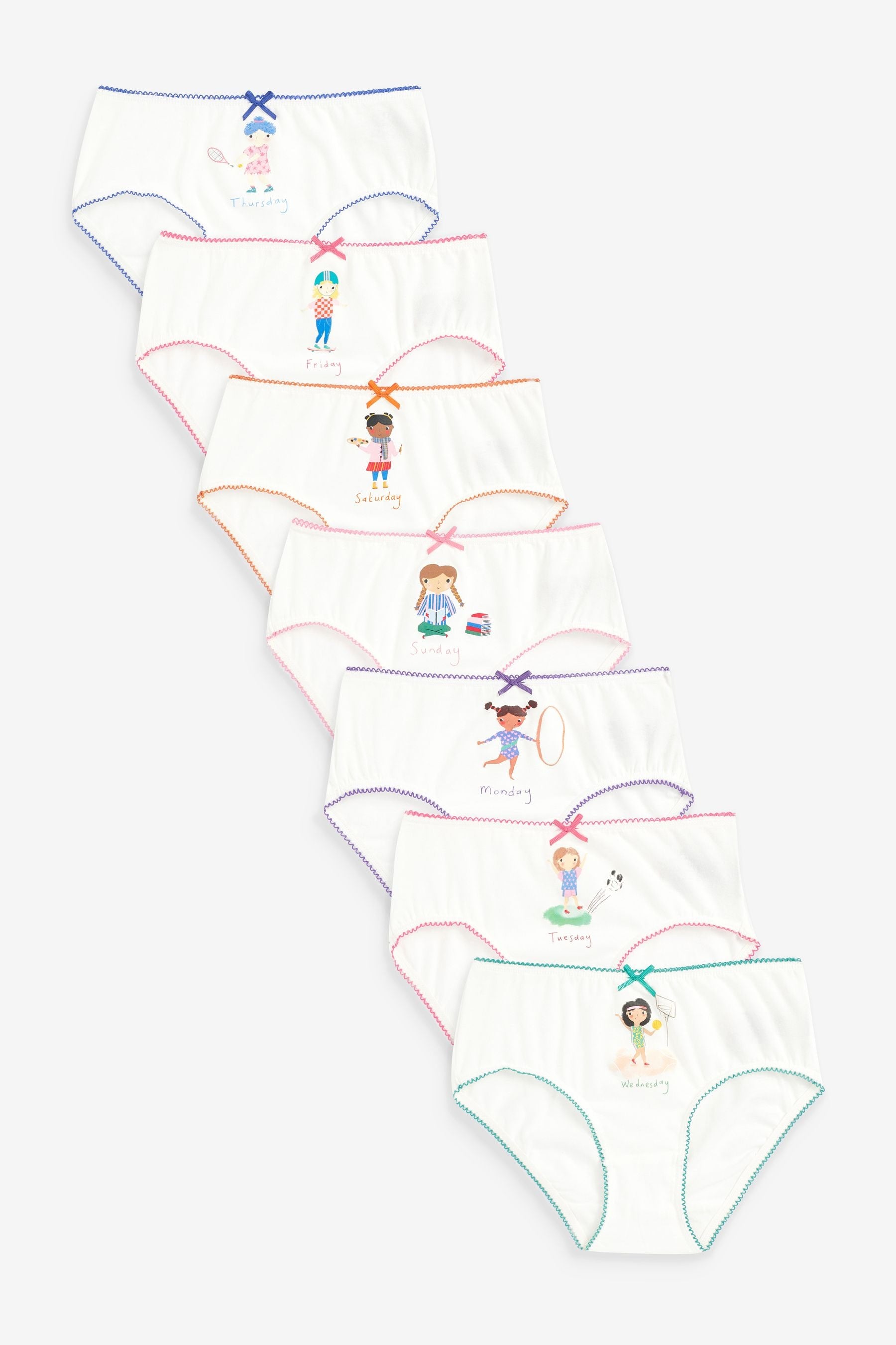 White Days Of The Week Briefs 7 Pack (1.5-12yrs)