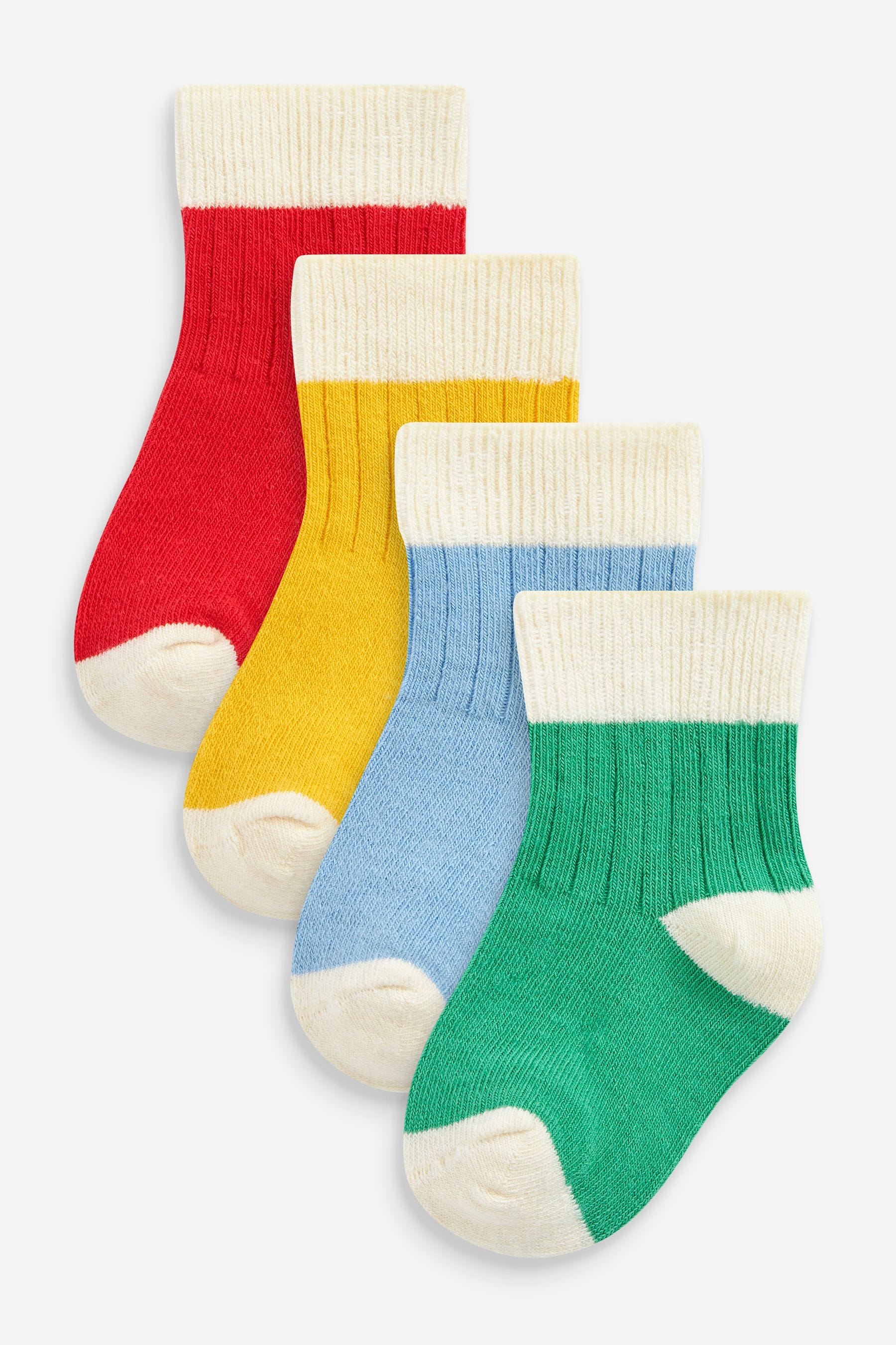 Multi Bright Baby Socks 4 Pack (0mths-2yrs)